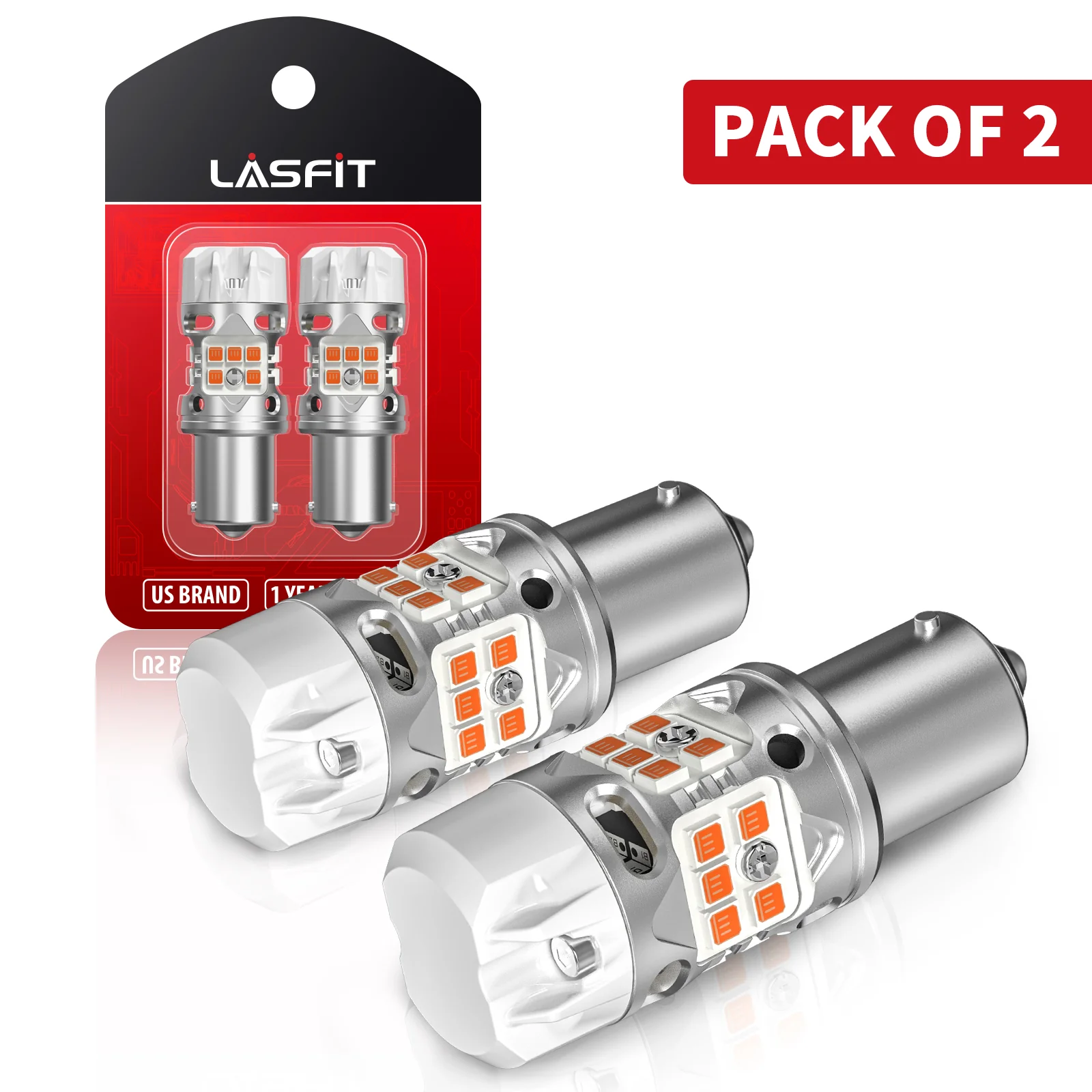 1156 P21W LED Turn Signal Bulbs CanBus-Ready Amber | T3 Series - Image 15