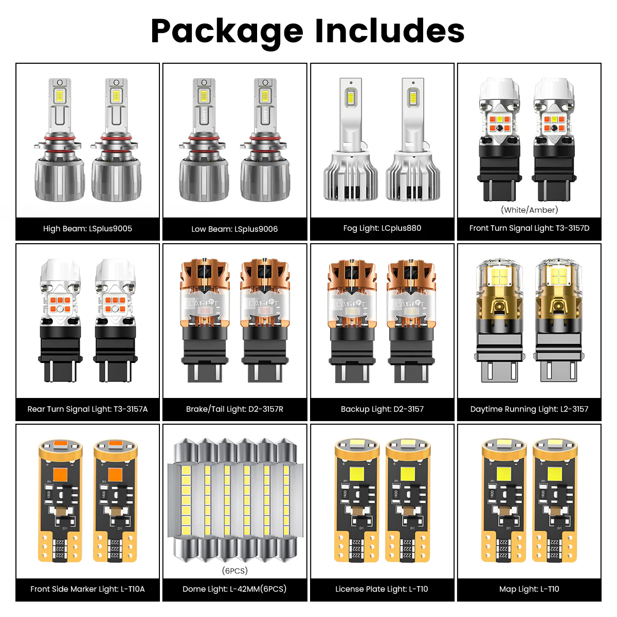 Fit for 2000-2006 GMC Yukon/ Yukon XL The Brightest LED Bulbs Upgrade - Image 3
