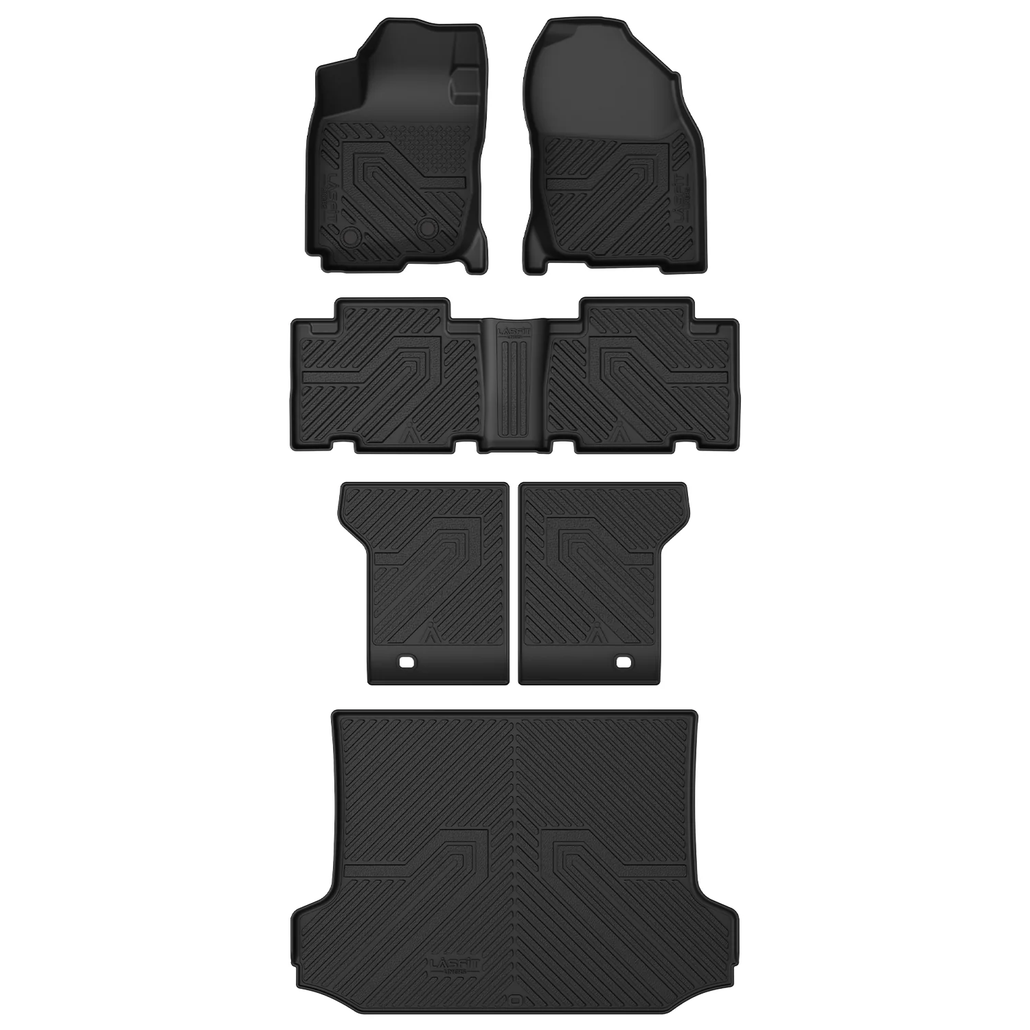 Fit for 2006-2012 Toyota RAV4 TPE Floor Mats & Seatback & Cargo Mat, Fit 2 Rows Only