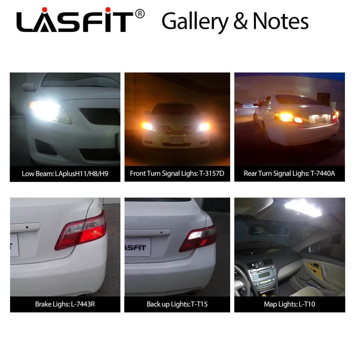 Fit for 2007-2009 Toyota Camry LED Bulbs H11 Exterior Interior Lights Plug and Play - Image 2