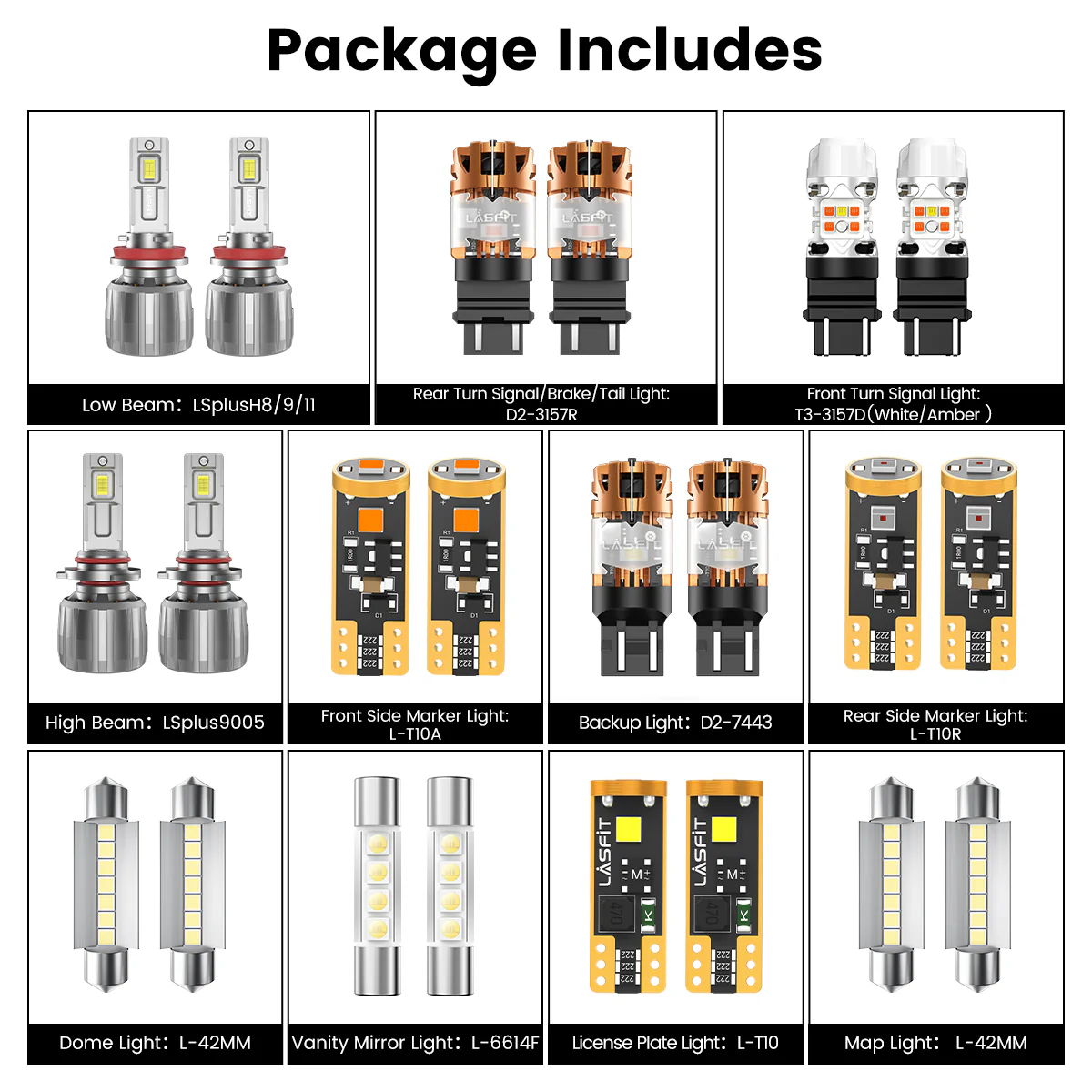 Fit for 2007-2014 Chevrolet Tahoe The Brightest LED Bulbs Upgrade - Image 3