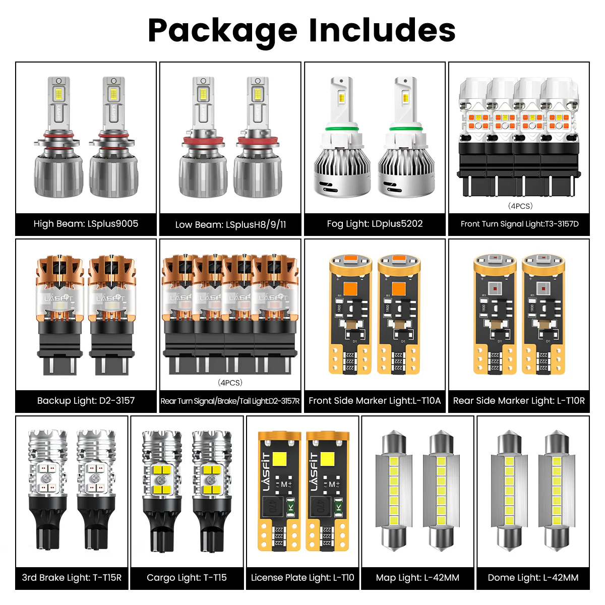 Fit for 2007-2014 GMC Sierra 2500HD 3500HD The Brightest LED Bulbs Upgrade - Image 3