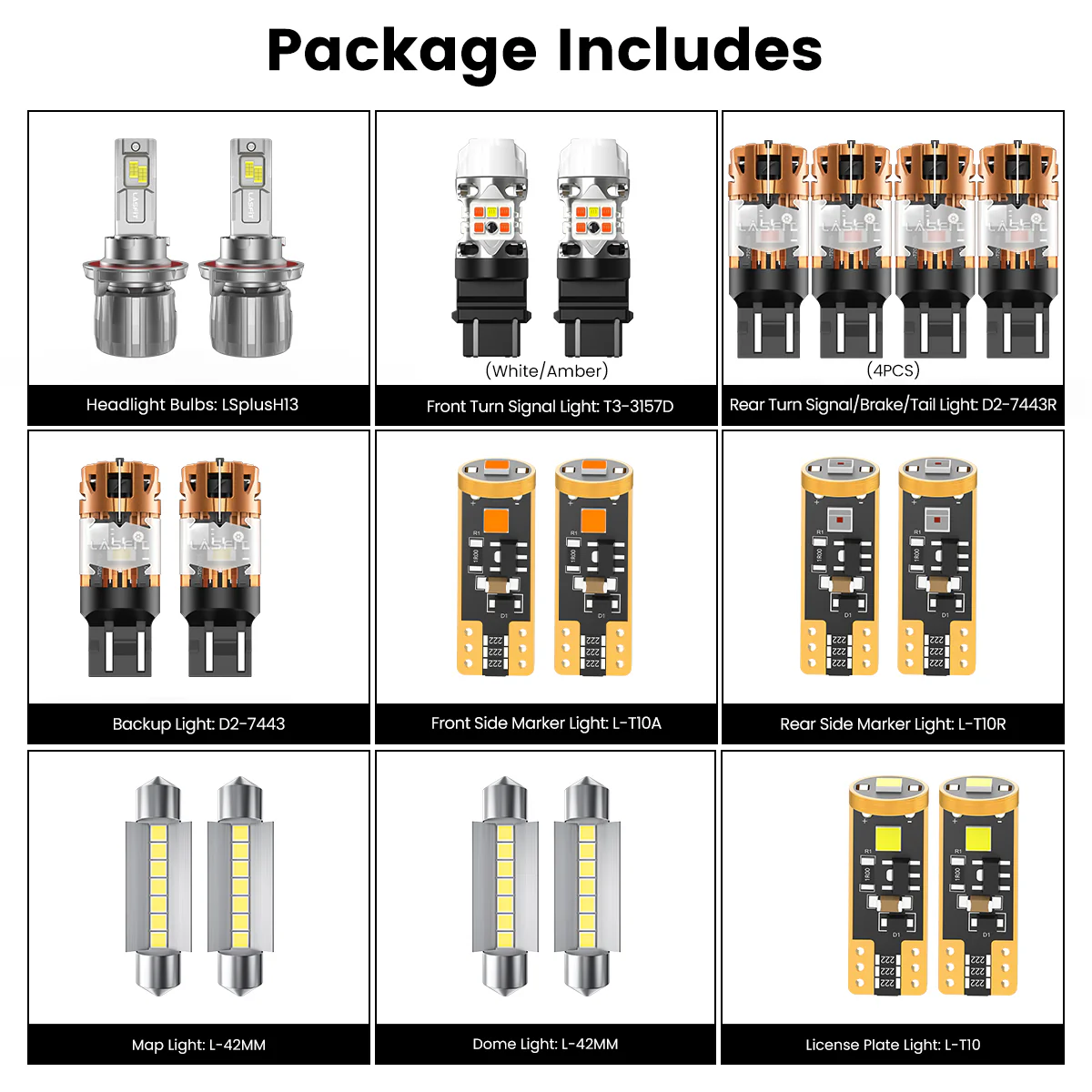 Fit for 2007-2014 GMC Yukon The Brightest LED Bulbs Upgrade - Image 6