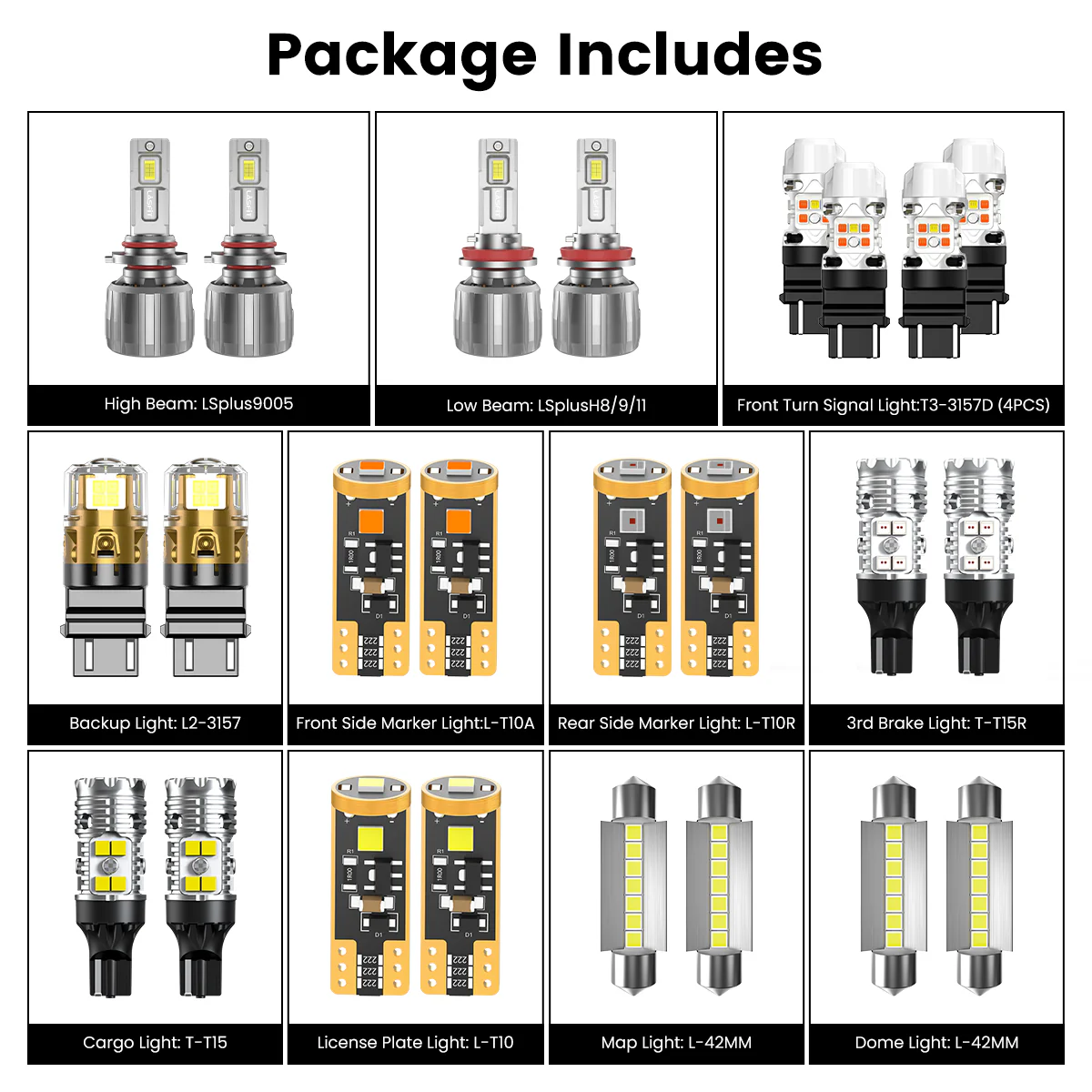 Fit for 2007-2013 GMC Sierra 1500 The Brightest LED Bulbs Upgrade | Tested and Verified - Image 66