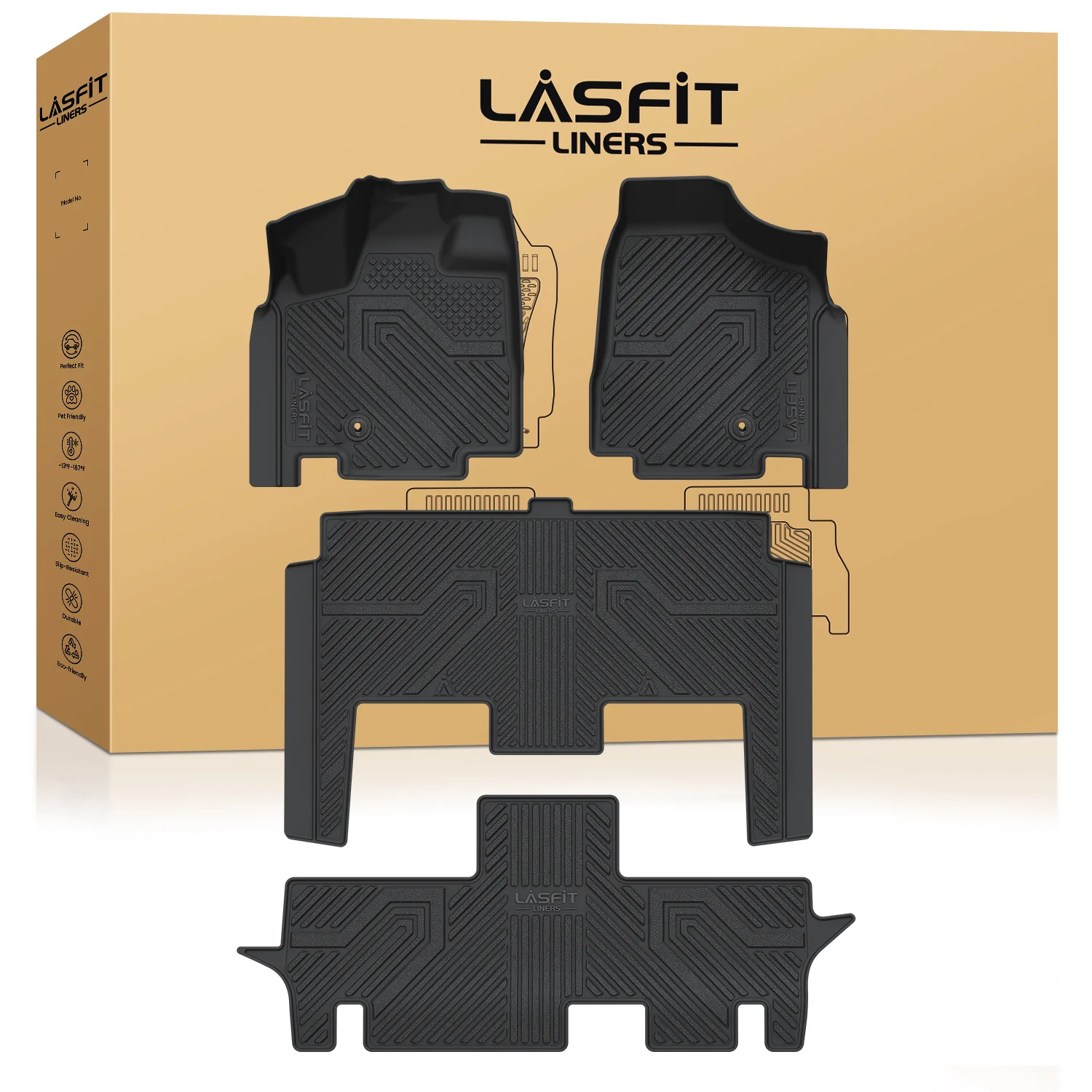 Fit for 2008-2016 Chrysler Town & Country Floor Mats or Cargo & Seatback Mats, Floor Mats Only Fit Stow 'N Go Bucket Seats (Standard) - Image 8