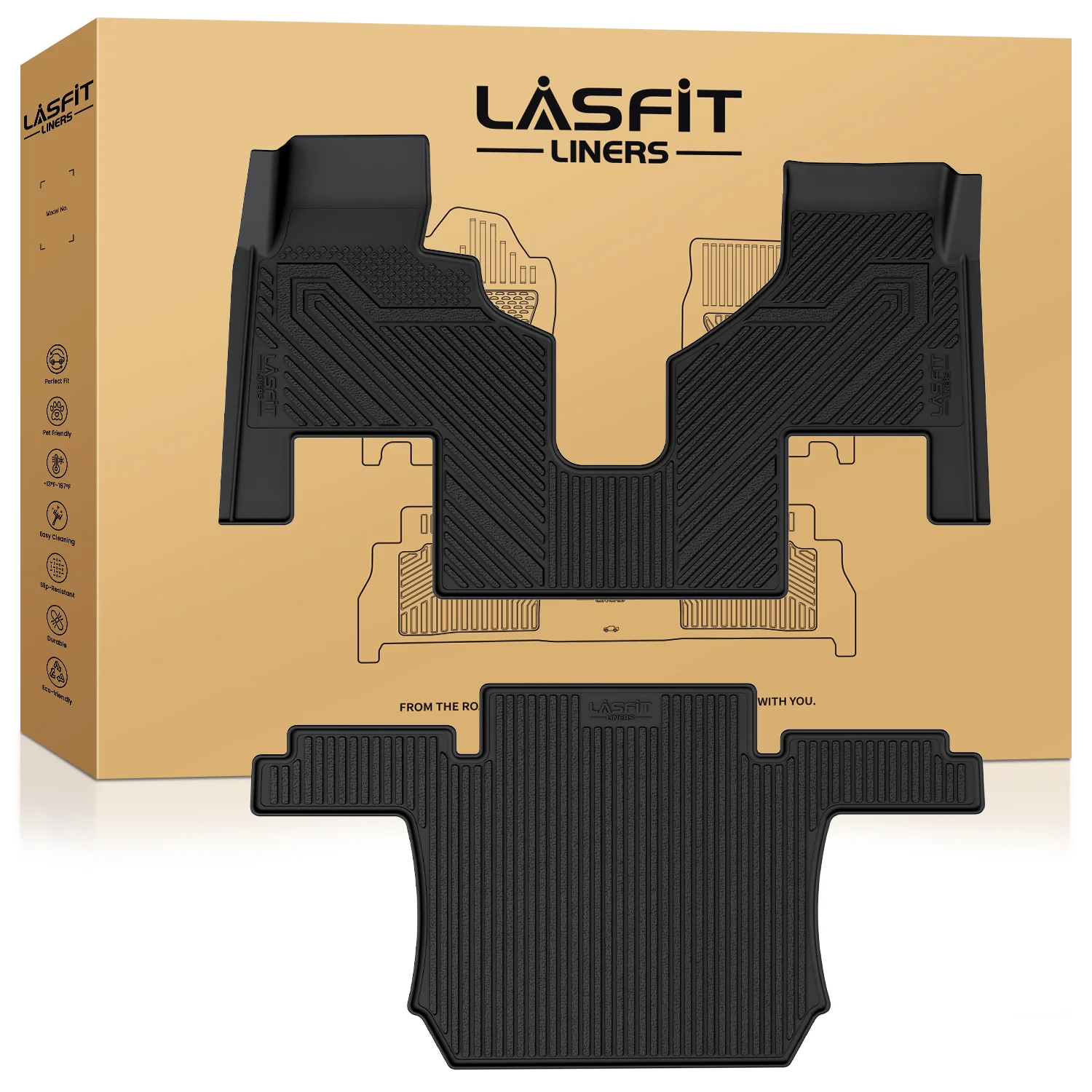 Fit for 2008-2017 Freightliner Cascadia Floor Mats, Fit Sleeper Cab & With Transmission Shifter Only, Not Fit Day Cab - Image 8