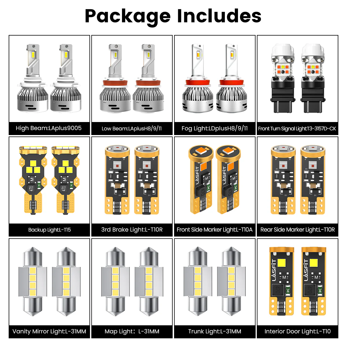 Fit for 2009-2015 Honda Pilot LED Bulbs Upgrade - Image 2