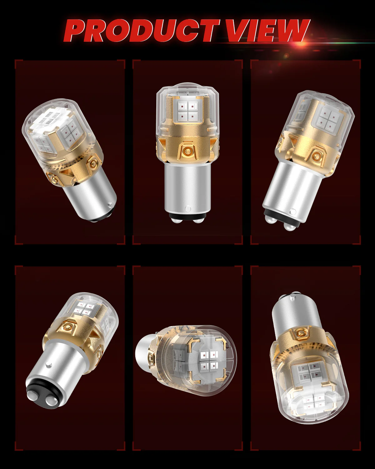 1157 2057 2357 7528 LED Brake Tail Stop Parking Light Bulb | Brilliant Red (Don't Work for Trucks), 2 Bulbs | Upgraded L2 Series - Image 9