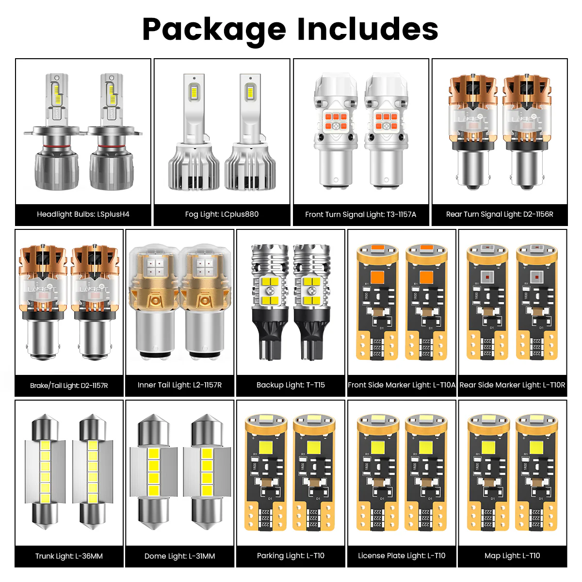 Fit for 2010-2013 Hyundai Tucson The Brightest LED Bulbs Upgrade - Image 3