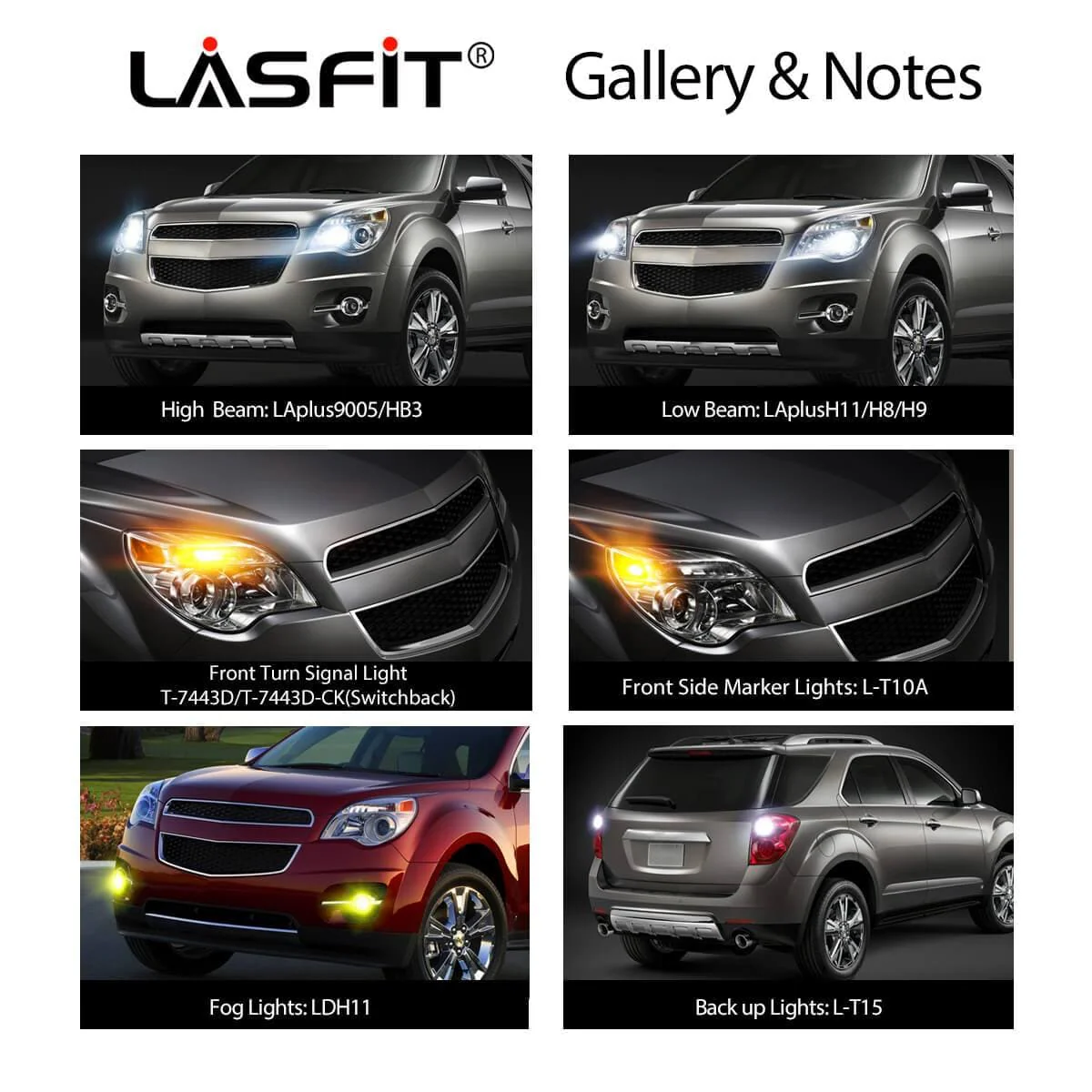 Fit for 2010-2015 Chevrolet Equinox LED Bulbs H11 9005 Exterior Interior Lights - Image 2