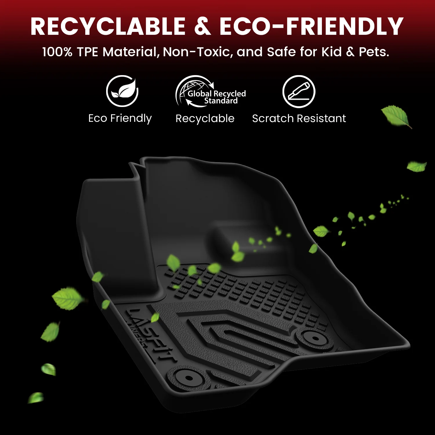 Fit for 2010-2019 Lincoln MKT 3 Row Floor Mats & Cargo & Seatback Mats - Image 7