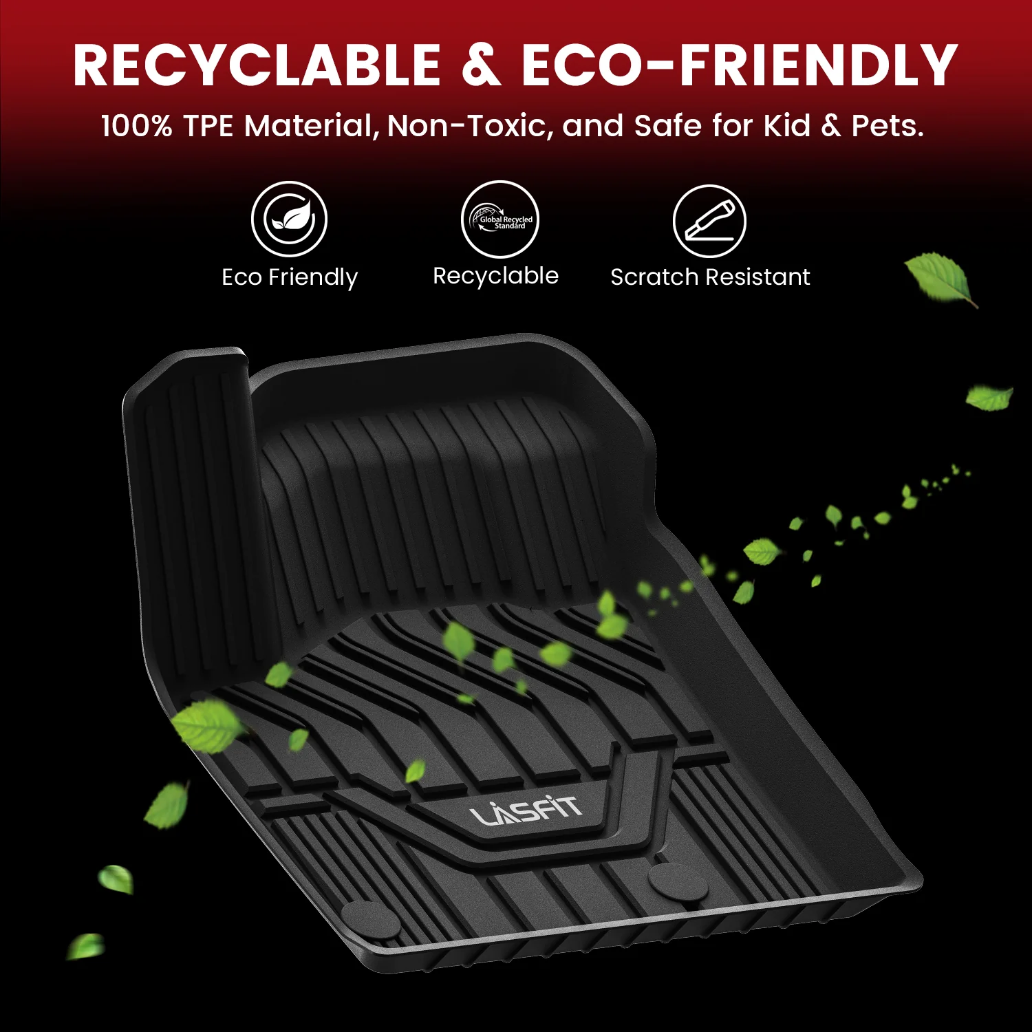Fit for 2017-2018 Nissan Armada Custom Floor Mats TPE Material 1st & 2nd Row or Seatback & Cargo Mats - Image 11