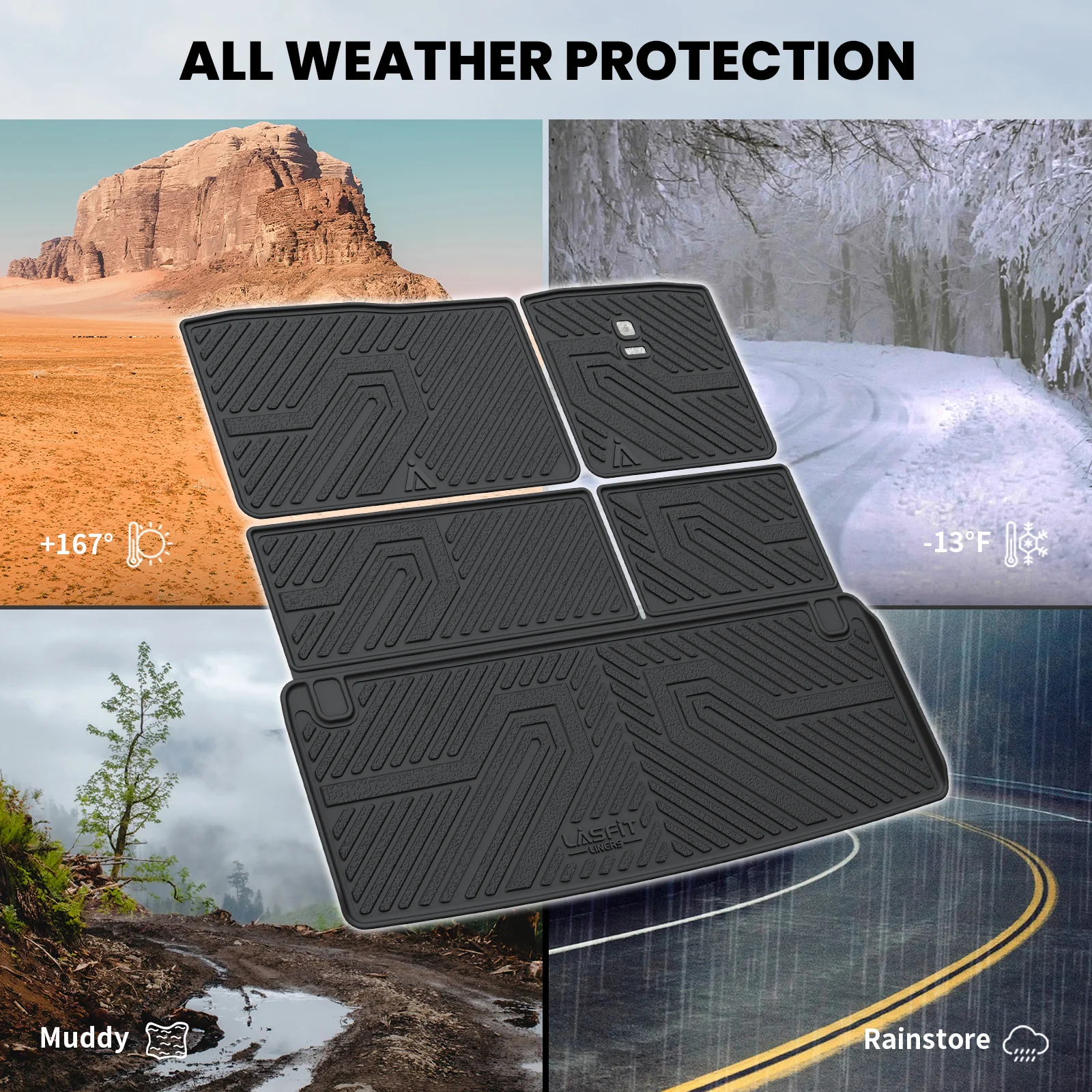 Fit for 2017-2018 Nissan Armada Custom Floor Mats TPE Material 1st & 2nd Row or Seatback & Cargo Mats - Image 19