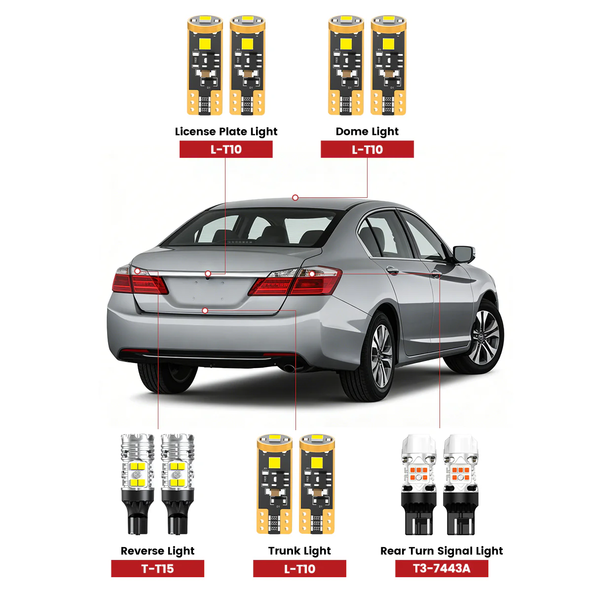 Fit for 2013-2015 Honda Accord LED Bulbs Upgrade | Tested and Verified - Image 2
