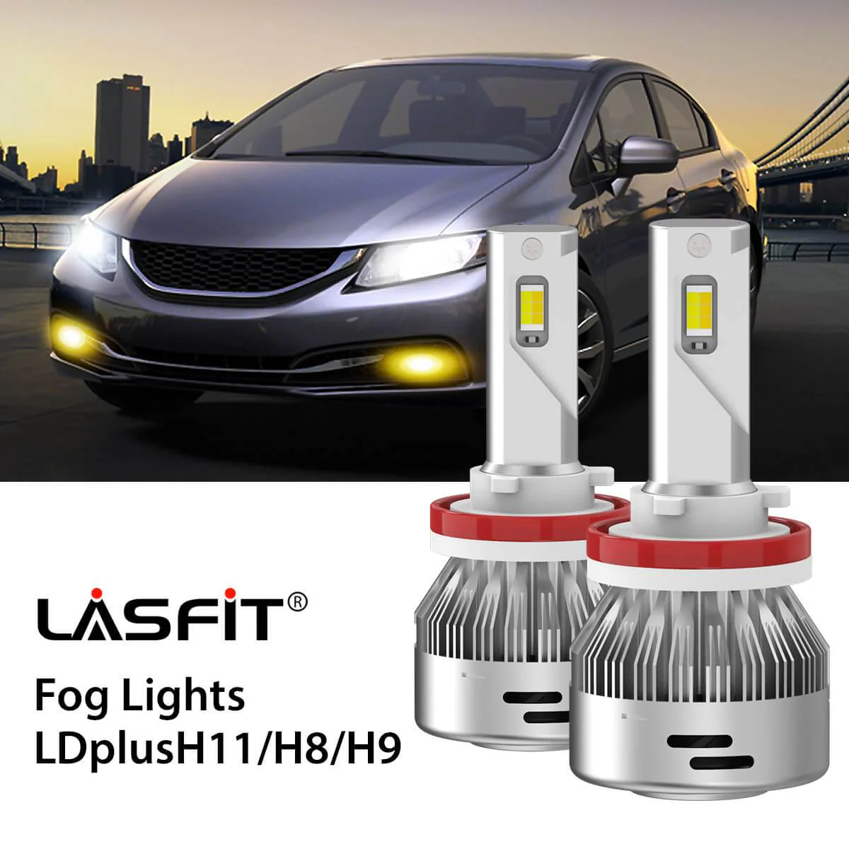 Fit for 2014-2015 Honda Civic LED Headlight Fog Exterior Interior Light Bulbs - Image 17