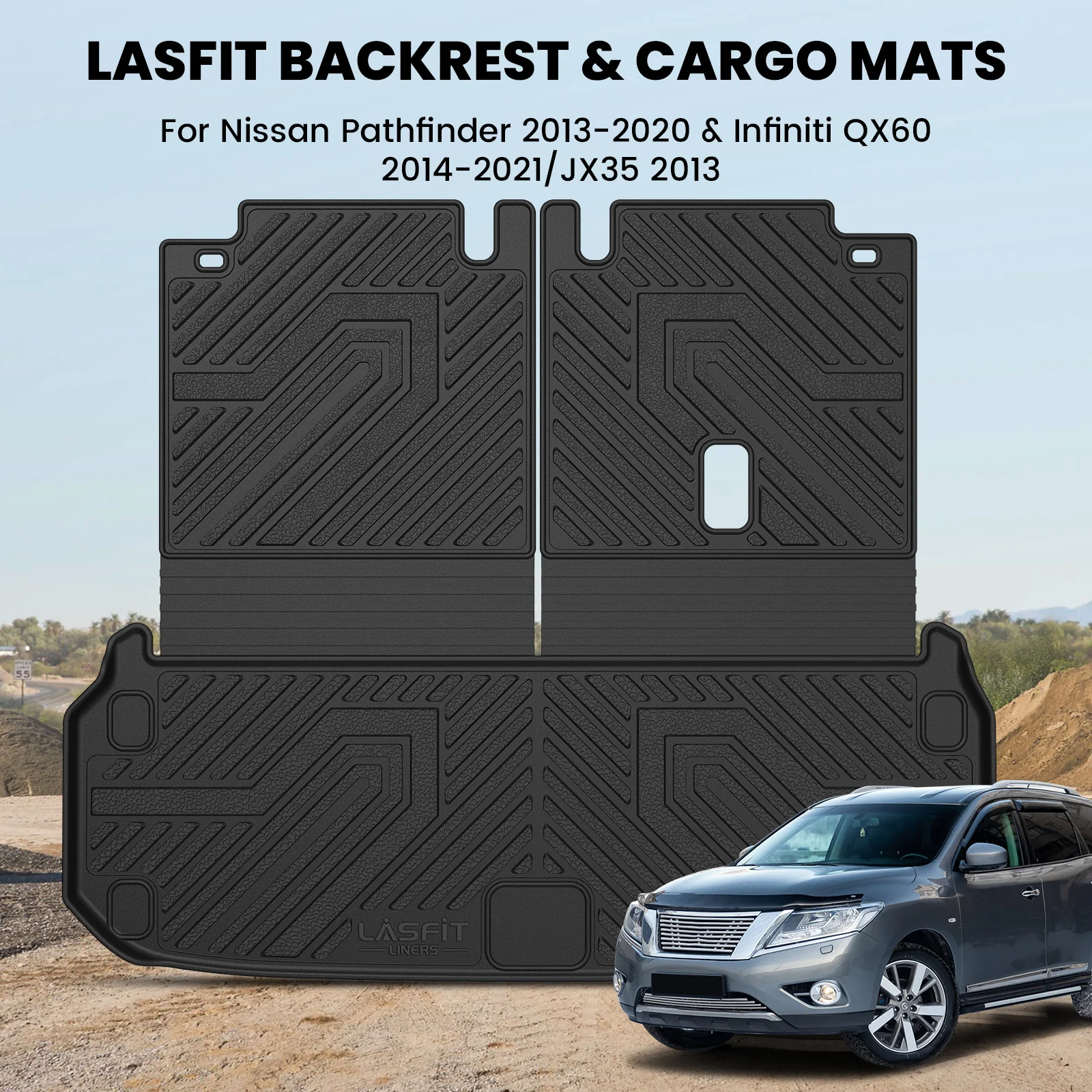 Fit for 2013-2020 Nissan Pathfinder Floor Mats or Cargo Mat & Seatback Mat - Image 17