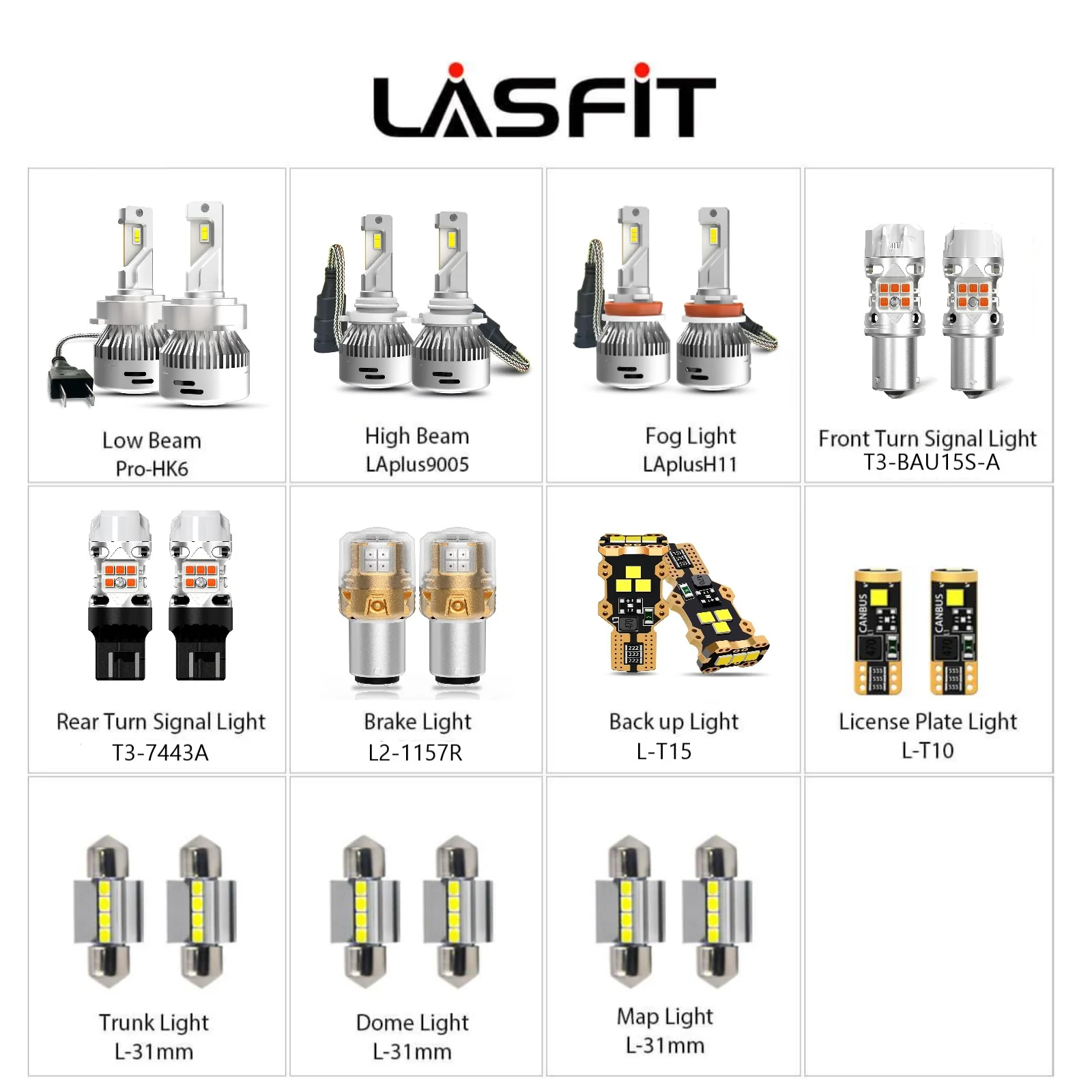 Fit for 2014-2019 Mitsubishi Outlander Custom H7 LED Bulbs Exterior Interior Lights Plug and Play - Image 2