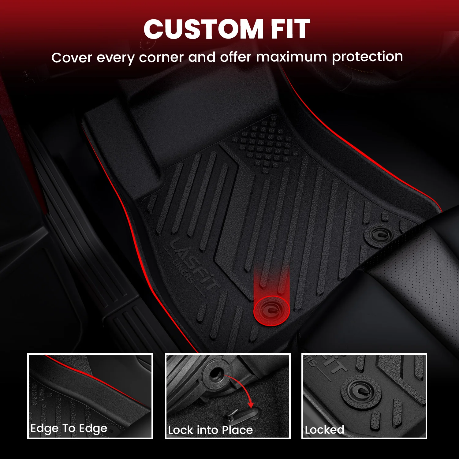 Fit for 2014-2019 Nissan Sentra Floor Mats & Cargo Mat, Only Fit Automatic Transmission - Image 2