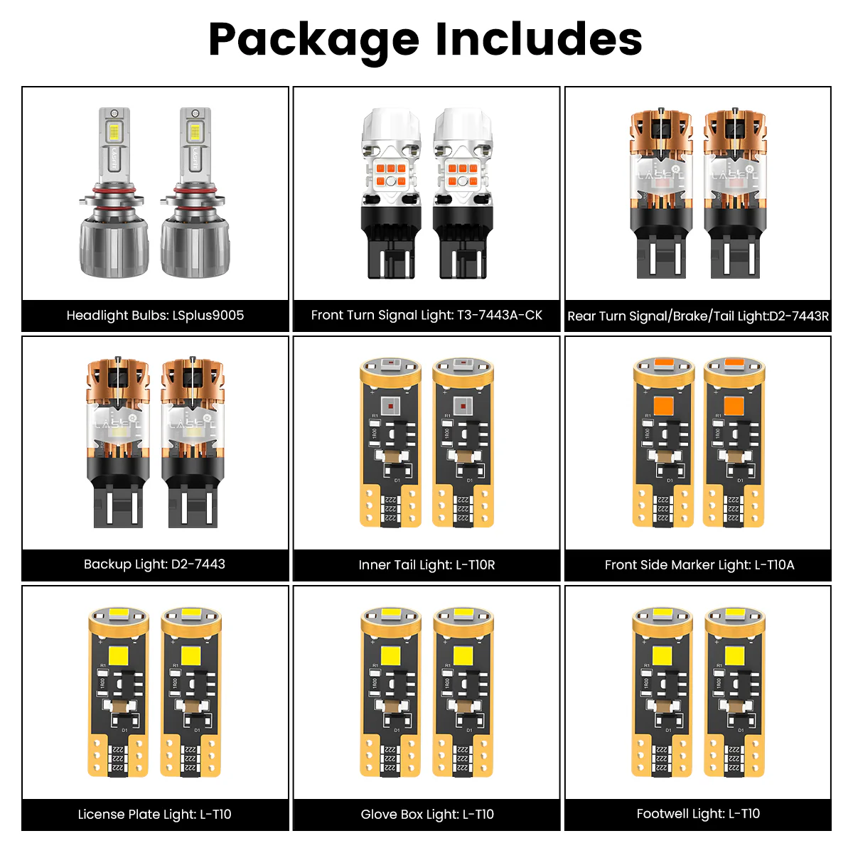 Fit for 2014-2020 Chevrolet Impala The Brightest LED Bulbs Upgrade - Image 3