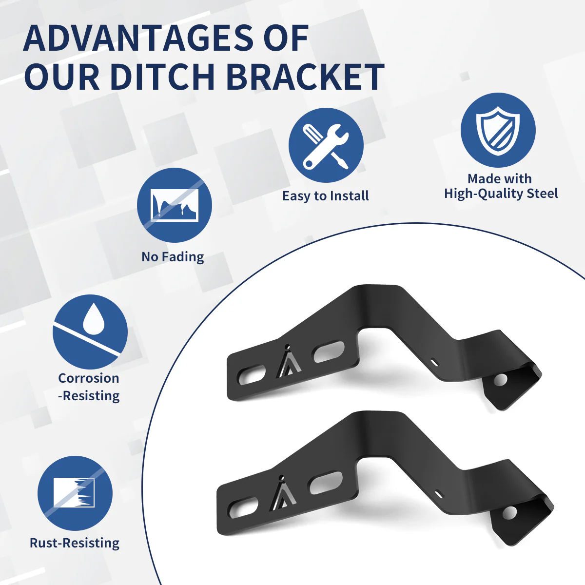 Fit For 2014-2021 Toyota Tundra Low Profile Ditch Light Brackets | LASFIT - Image 3