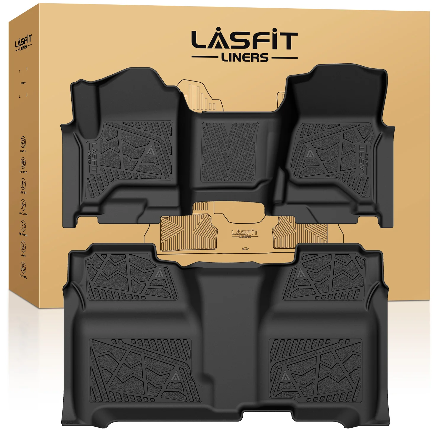Fit for 2015-2019 GMC Sierra 2500HD 3500HD Floor Mats, Fit Carpet Floor & Without 4*4 Shifter Only - Image 18