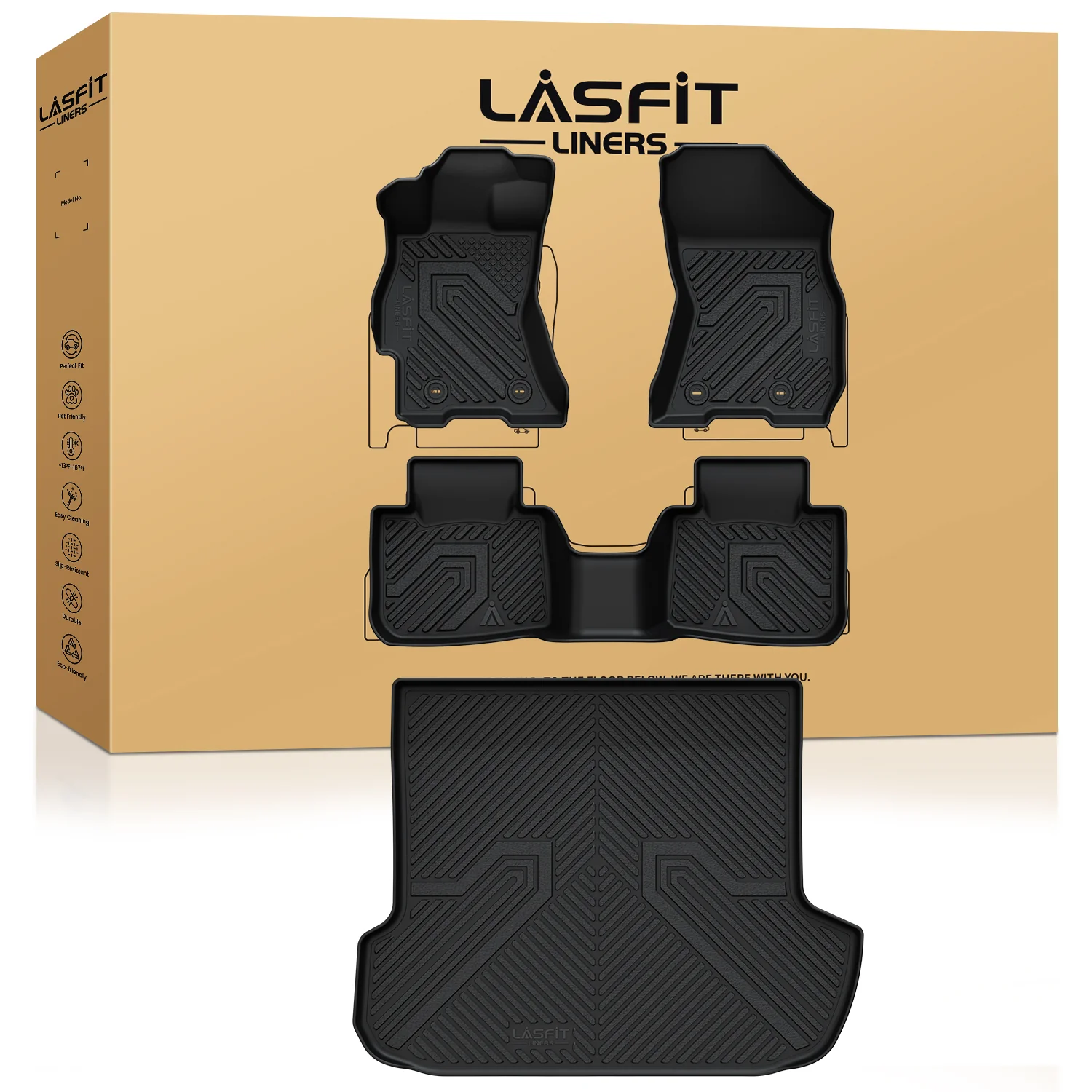 Fit for 2015-2019 Subaru Outback Floor Mats & Cargo Mat - Image 8