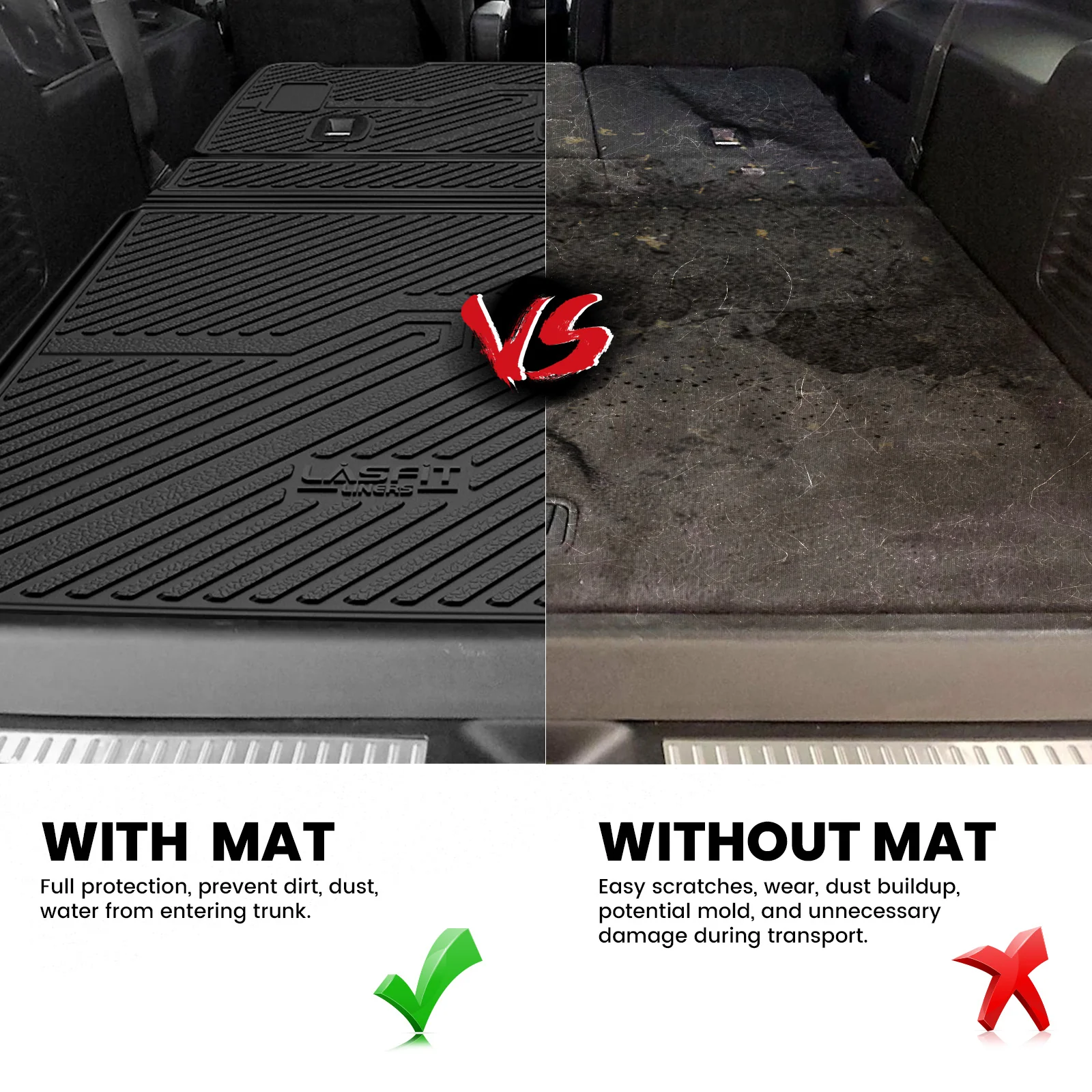 Fit for 2015-2020 Cadillac Escalade ESV Cargo Mat & Seatback Mat - Image 7