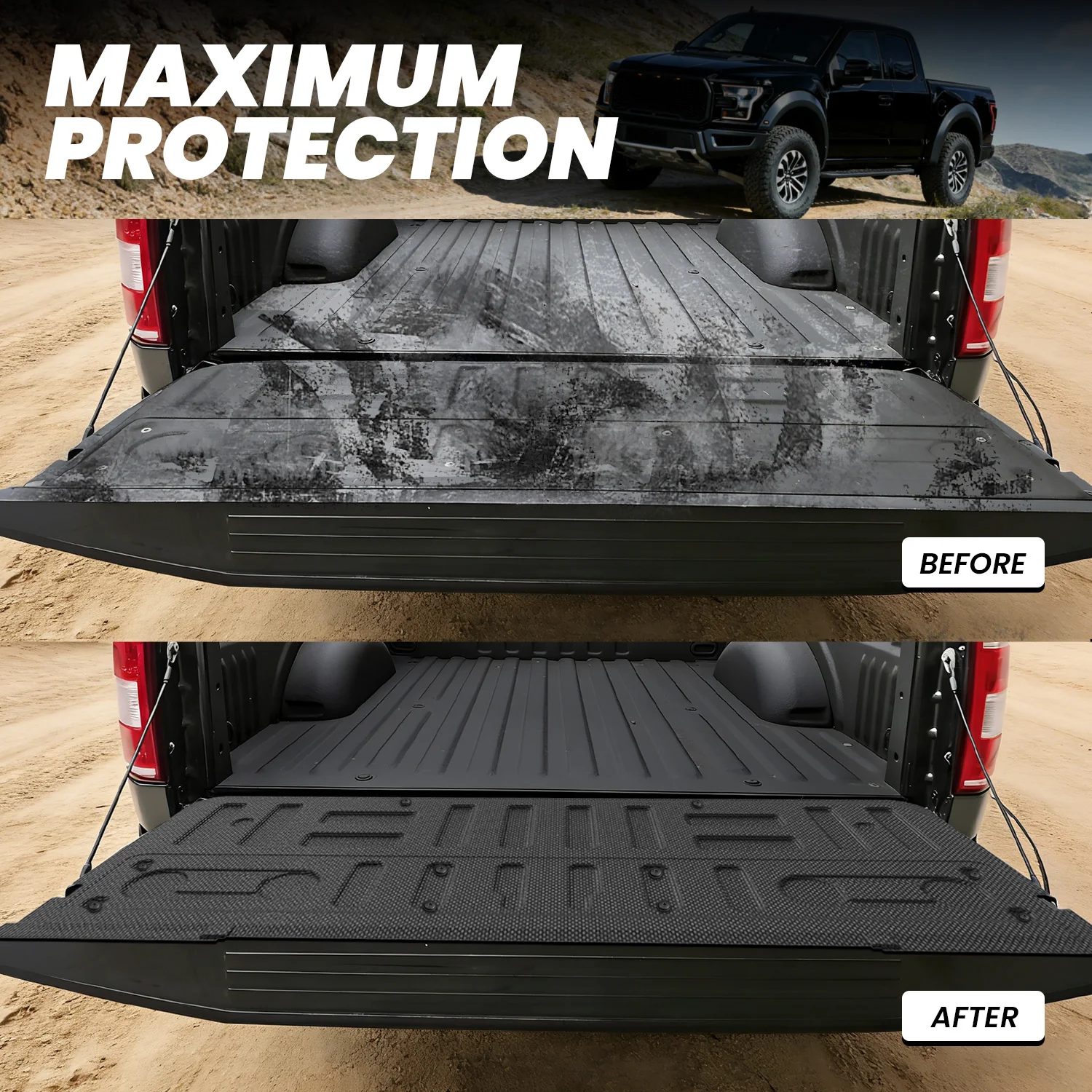 Fit for 2015-2020 Ford F-150 Truck Bed Mat or Tailgate Mat, Not Fit Drop-in Liners - Image 22