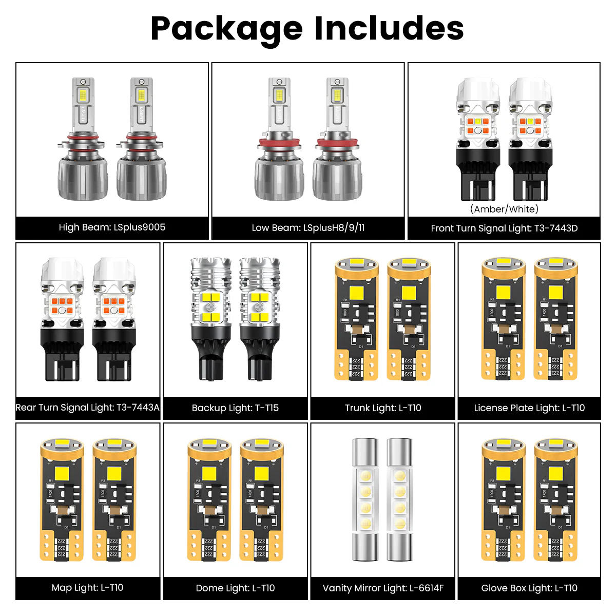 Fit for 2016-2017 Honda Accord The Brightest LED Bulbs Upgrade - Image 3