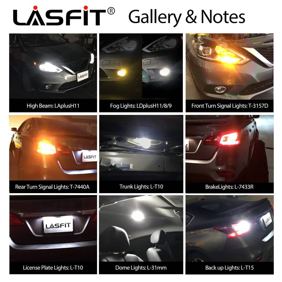 Fit for 2016-2019 Nissan Sentra LED Bulbs H11 Exterior Interior Lights - Image 2