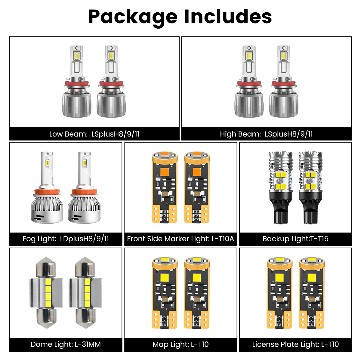 Fit for 2016-2023 Toyota Tacoma The Brightest LED Bulbs Upgrade | Tested and Verified - Image 2