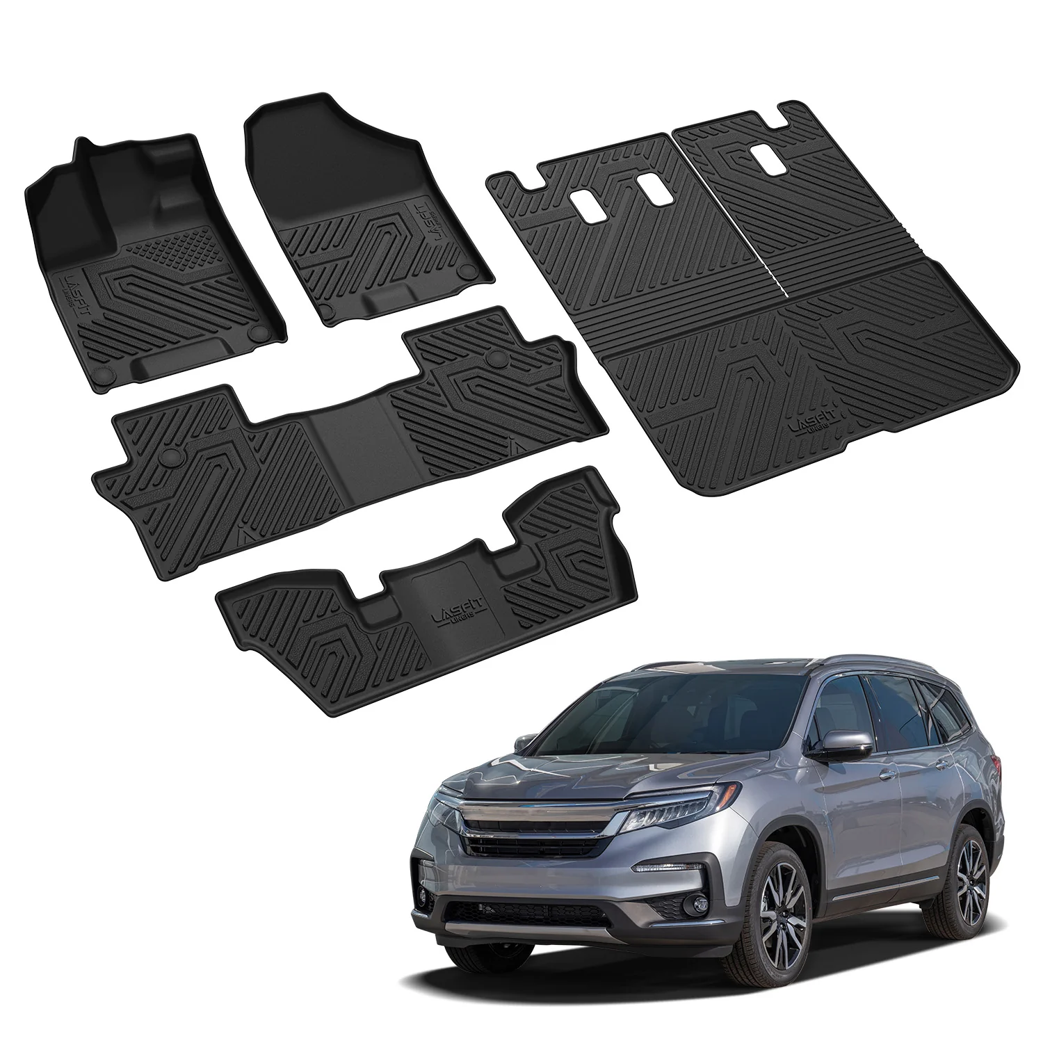 Fit for 2016-2022 Honda Pilot Floor Mats or Cargo & Seatback Mat, Cargo Mat Fit in Highest Position Only - Image 16