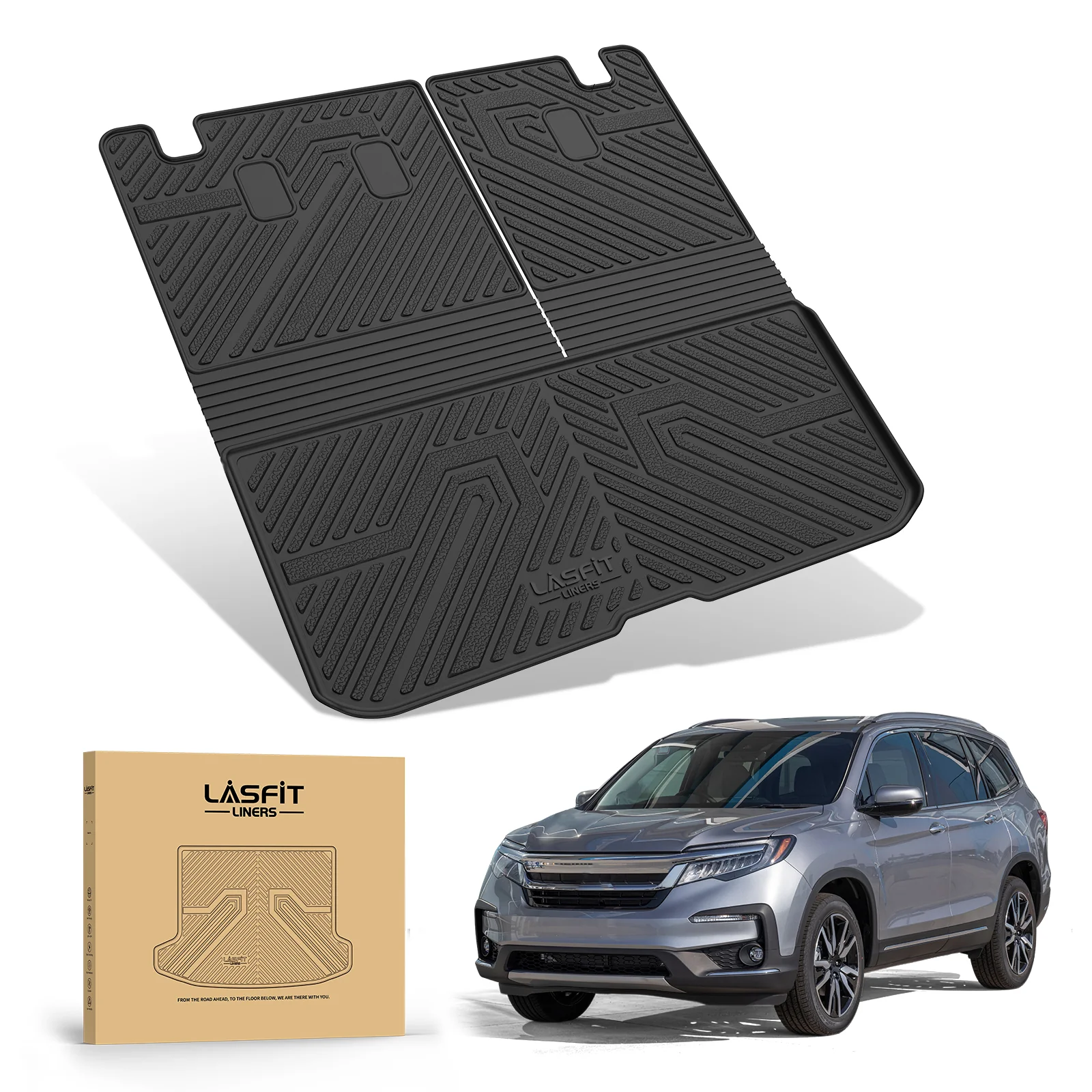 Fit for 2016-2022 Honda Pilot Floor Mats or Cargo & Seatback Mat, Cargo Mat Fit in Highest Position Only - Image 18
