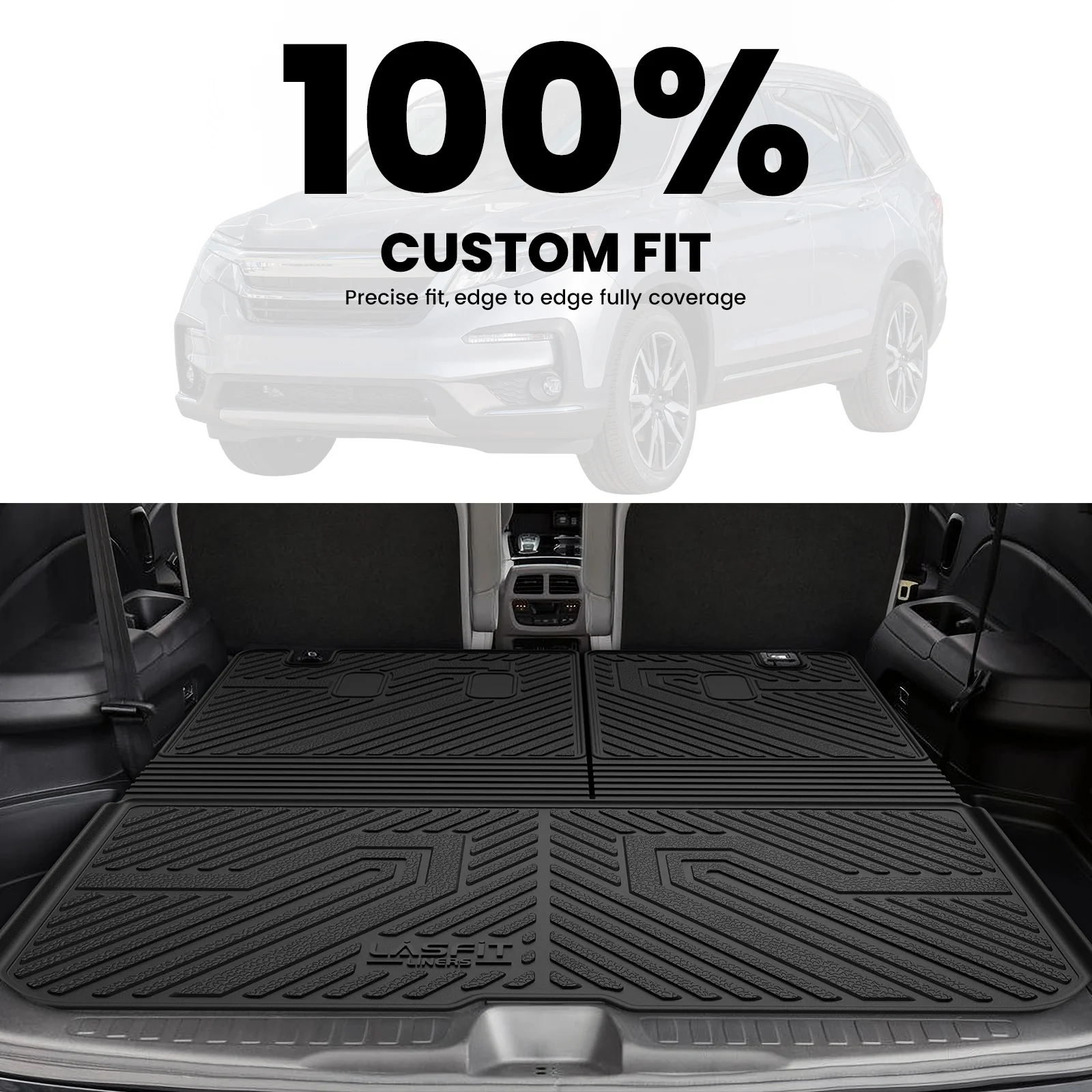 Fit for 2016-2022 Honda Pilot Floor Mats or Cargo & Seatback Mat, Cargo Mat Fit in Highest Position Only - Image 20