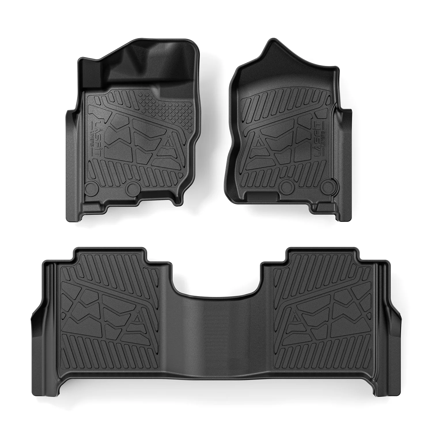 Fit for 2016-2024 Nissan Titan XD TPE Floor Mats, Fit Equipped with Rear Seat Cargo Organizer