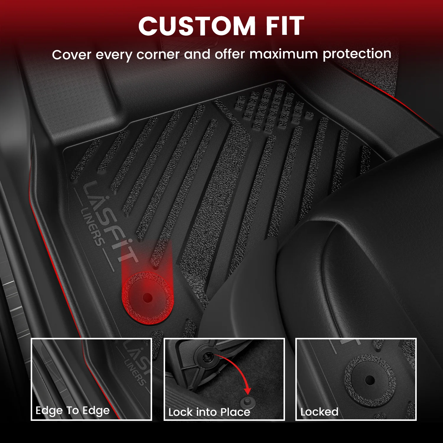 Fit for 2016-2025 Chevrolet Malibu Floor Mats & Cargo Mat, Don't Fit Hybrid or 2016 Malibu Limited - Image 2