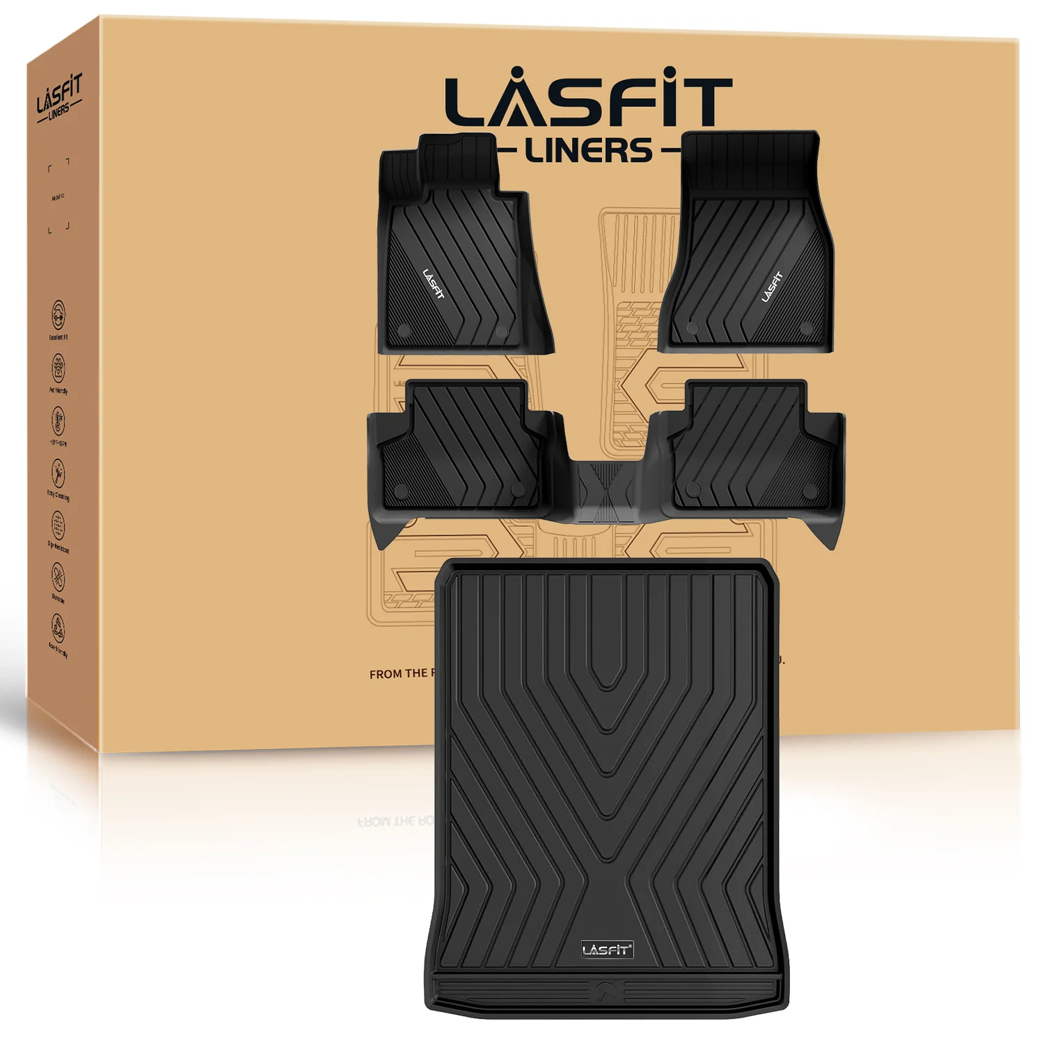 Fit for 2017-2023 BMW 5 Series Floor Mats or Cargo Mat, for 530i 540i 540d m550i, Not Fit GT - Image 10