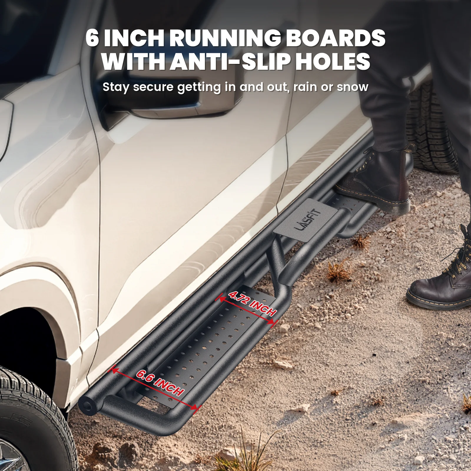 Fit for 2015-2026 Ford F-150 Running Boards Side Steps, Fit SuperCrew Cab ONLY - Image 3