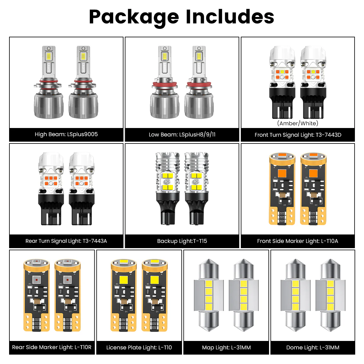 Fit for 2018-2019 Subaru Outback The Brightest LED Bulbs Upgrade - Image 6
