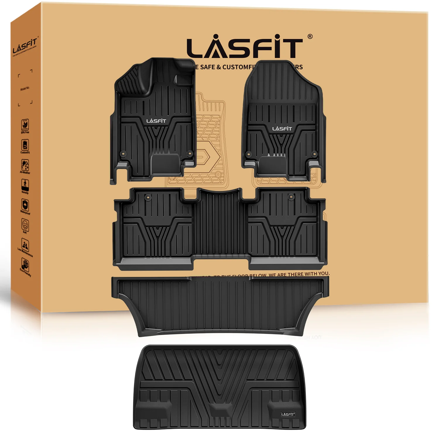 Fit for 2018-2026 Honda Odyssey TPE Custom Floor Mats or Rear Cargo Mat - Image 11