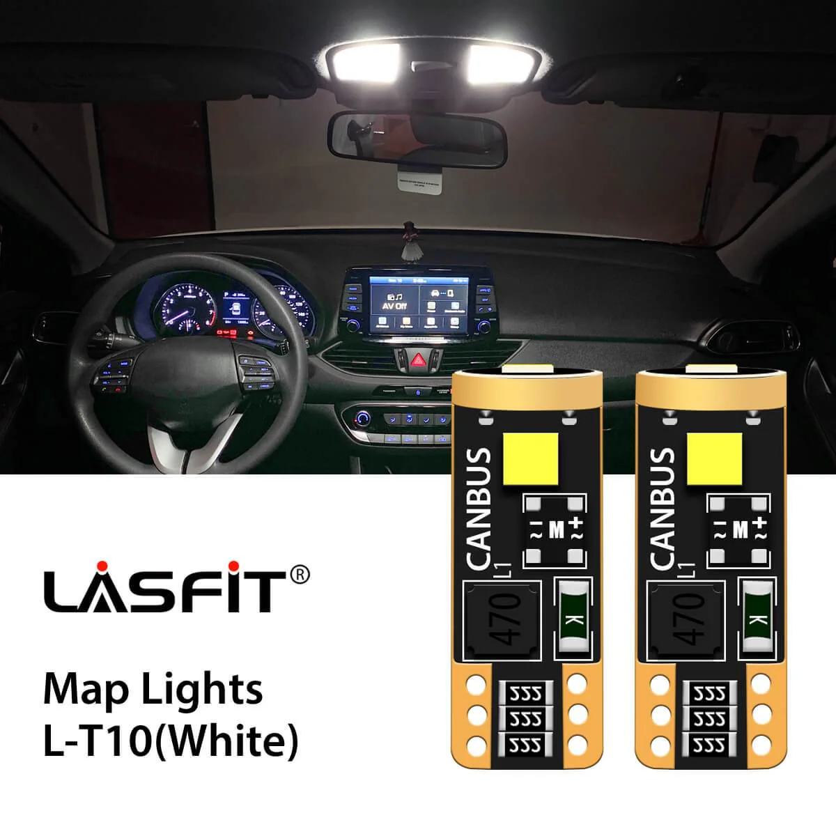 Fit for 2018-2019 Hyundai Elantra GT Custom H7 LED Bulbs Exterior Interior Lights Plug and Play - Image 56