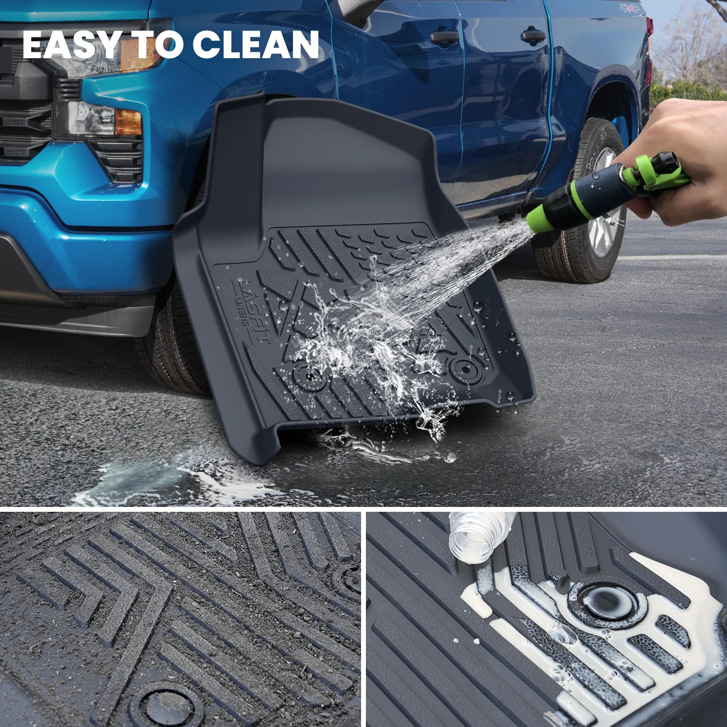 Fit for 2019-2026 GMC Sierra & Sierra Denali 1500 Floor Mats, Fit Carpet Floor Only, Not Fit 2019 Sierra LD - Image 15