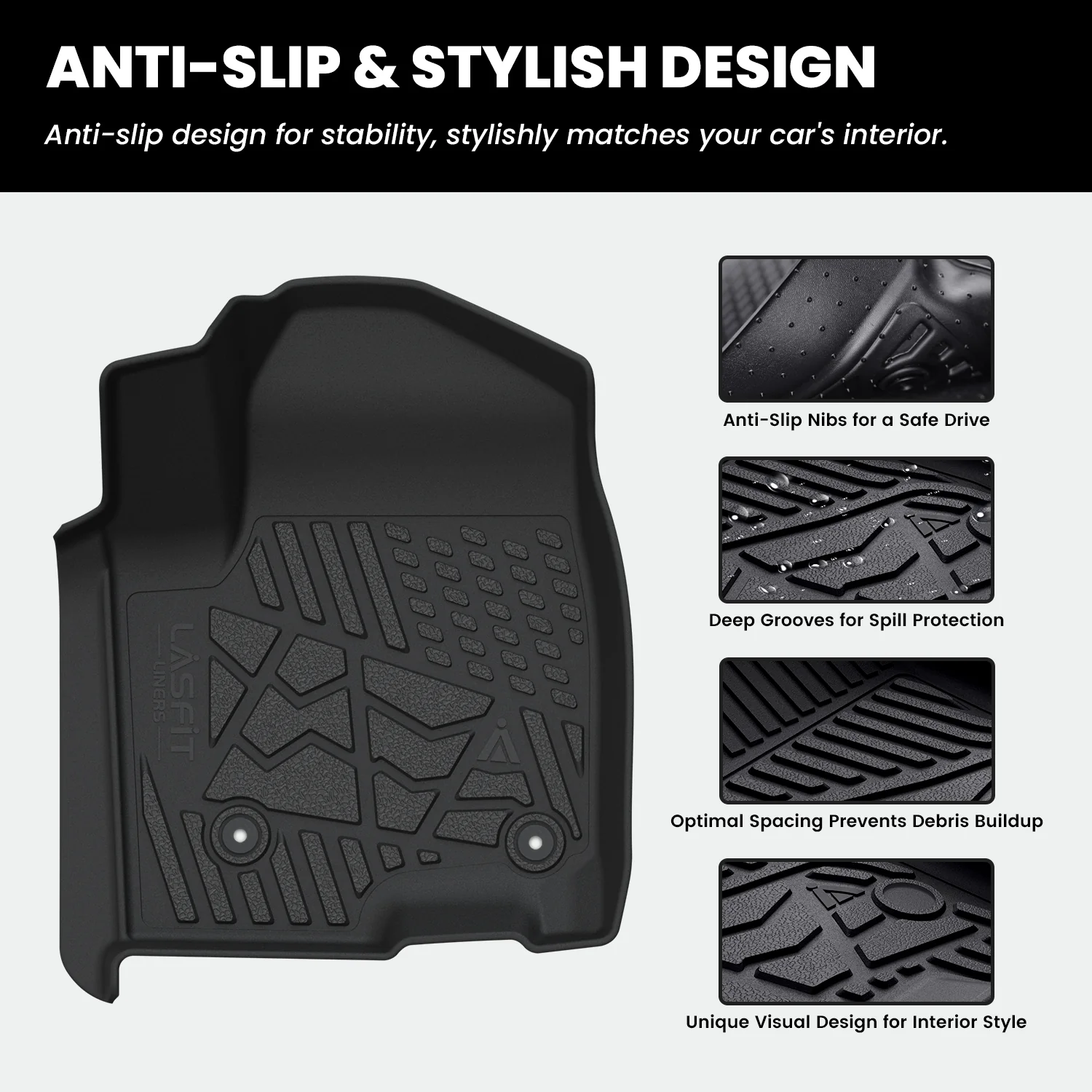 Fit for 2019-2026 GMC Sierra & Sierra Denali 1500 Floor Mats, Fit Carpet Floor Only, Not Fit 2019 Sierra LD - Image 13