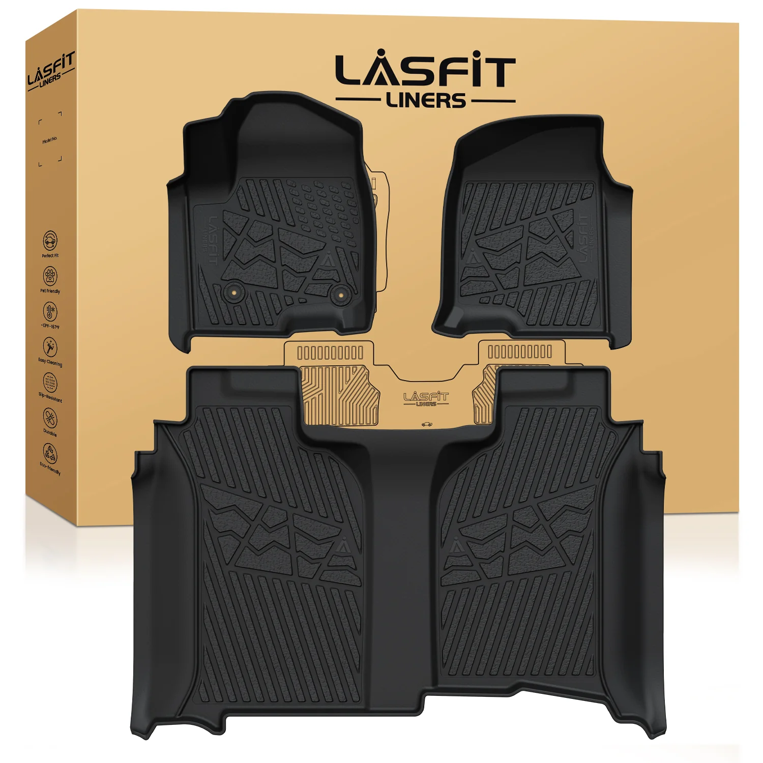 Fit for 2019-2026 GMC Sierra & Sierra Denali 1500 Floor Mats, Fit Carpet Floor Only, Not Fit 2019 Sierra LD - Image 18