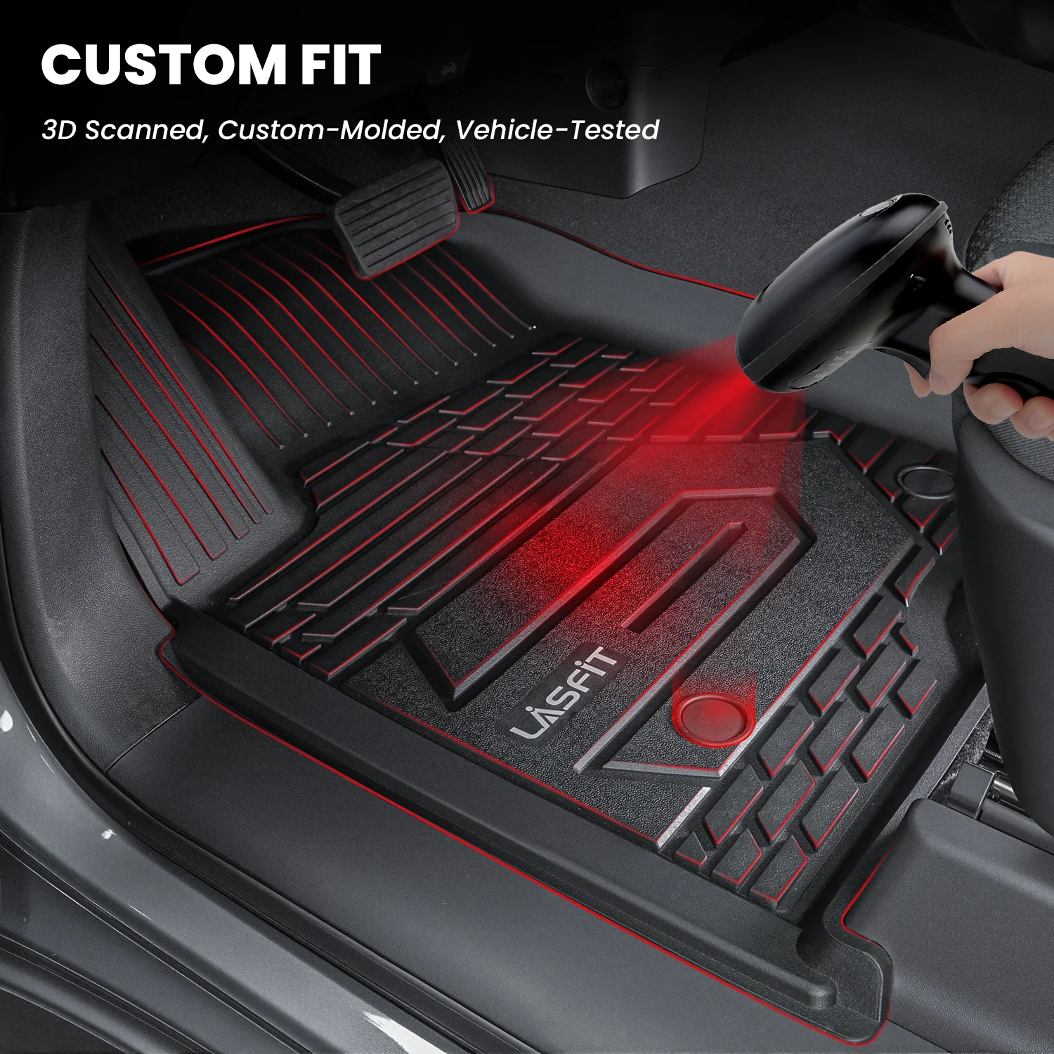 Fit for 2019-2026 GMC Sierra & Sierra Denali 1500 Floor Mats, Fit Carpet Floor Only, Not Fit 2019 Sierra LD - Image 3
