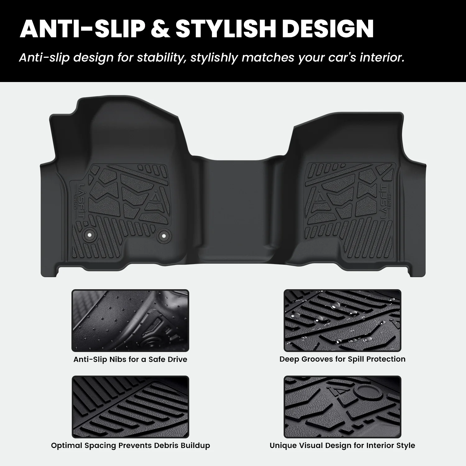 Fit for 2019-2026 GMC Sierra & Sierra Denali 1500 Floor Mats, Fit Carpet Floor Only, Not Fit 2019 Sierra LD - Image 23