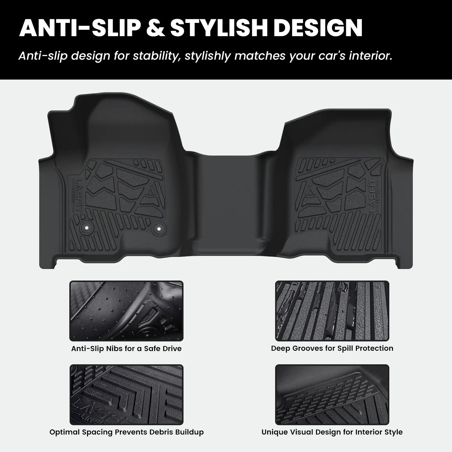 Fit for 2019-2026 GMC Sierra & Sierra Denali 1500 Floor Mats, Fit Carpet Floor Only, Not Fit 2019 Sierra LD - Image 33
