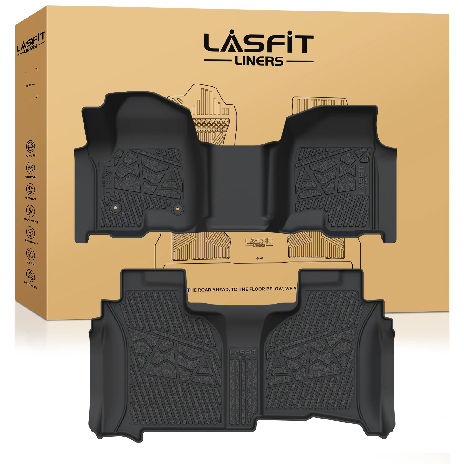 Fit for 2019-2026 GMC Sierra & Sierra Denali 1500 Floor Mats, Fit Carpet Floor Only, Not Fit 2019 Sierra LD - Image 38