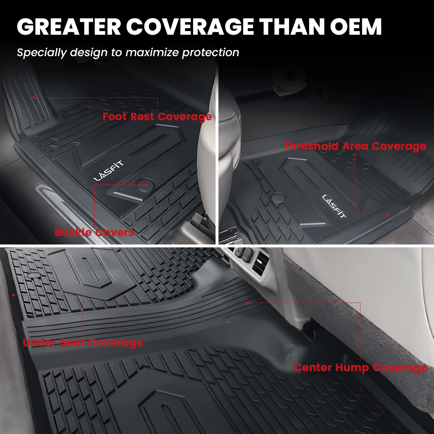 Fit for 2019-2026 GMC Sierra & Sierra Denali 1500 Floor Mats, Fit Carpet Floor Only, Not Fit 2019 Sierra LD - Image 5