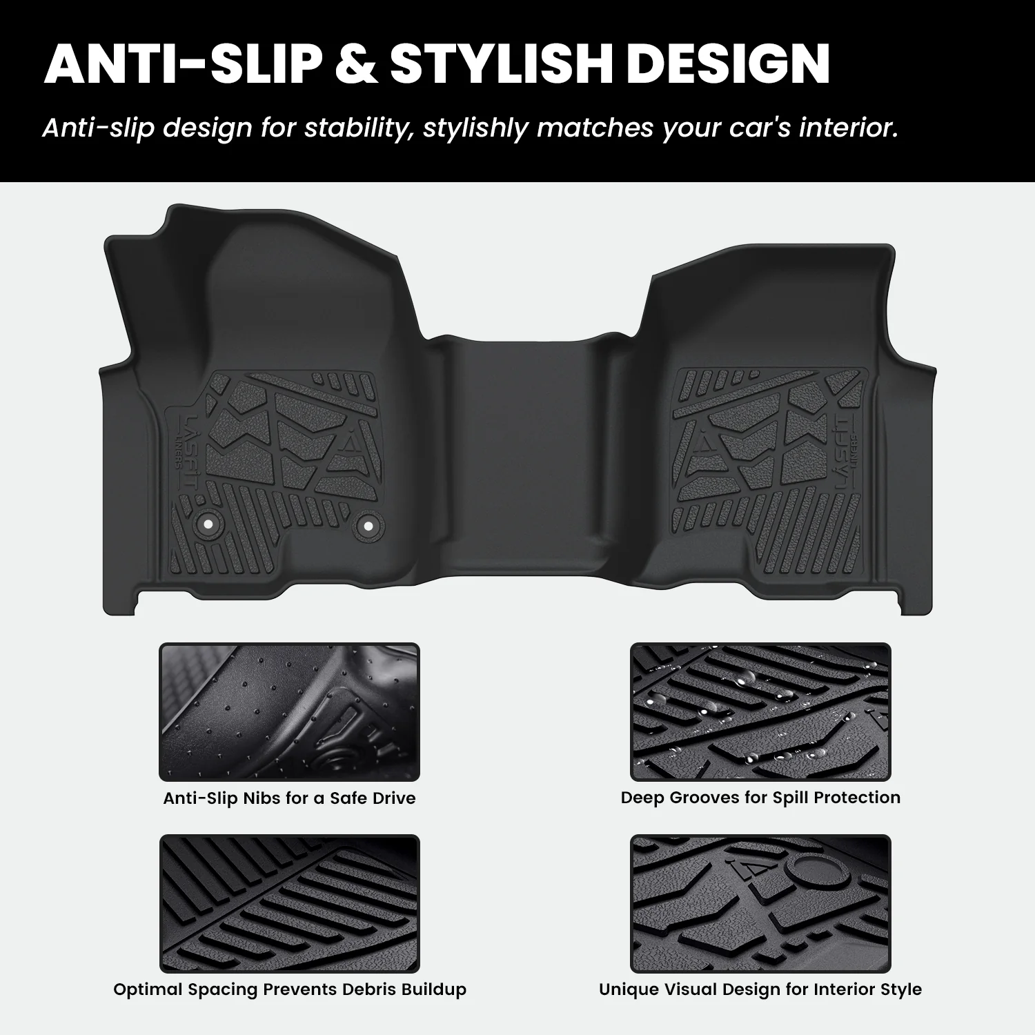 Fit for 2019-2026 GMC Sierra & Sierra Denali 1500 Floor Mats, Fit Carpet Floor Only, Not Fit 2019 Sierra LD - Image 43